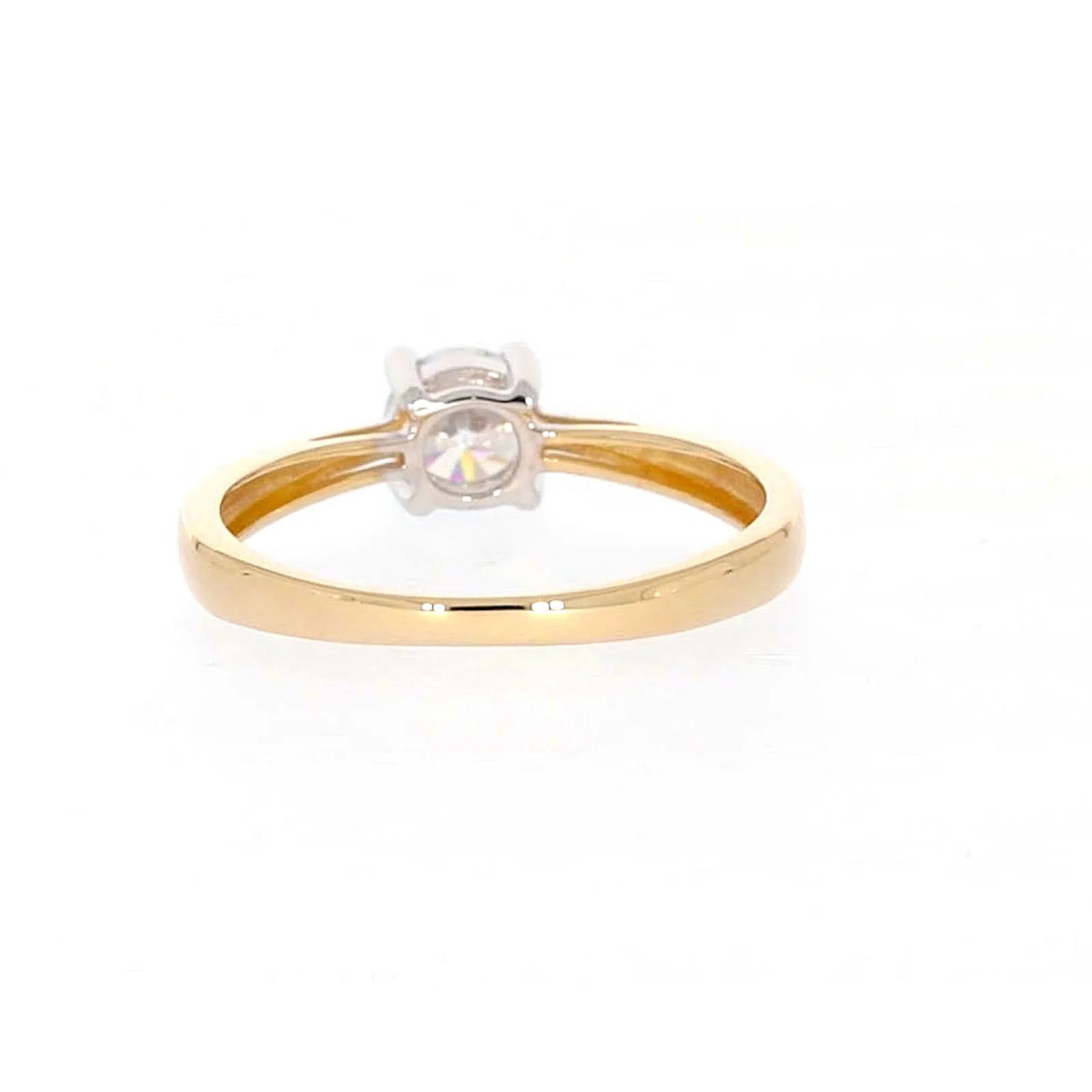 HUSH 9ct Two Tone Gold Round Brilliant Cut with 1/2 CARAT of Diamond Simulants Ring - Image 37