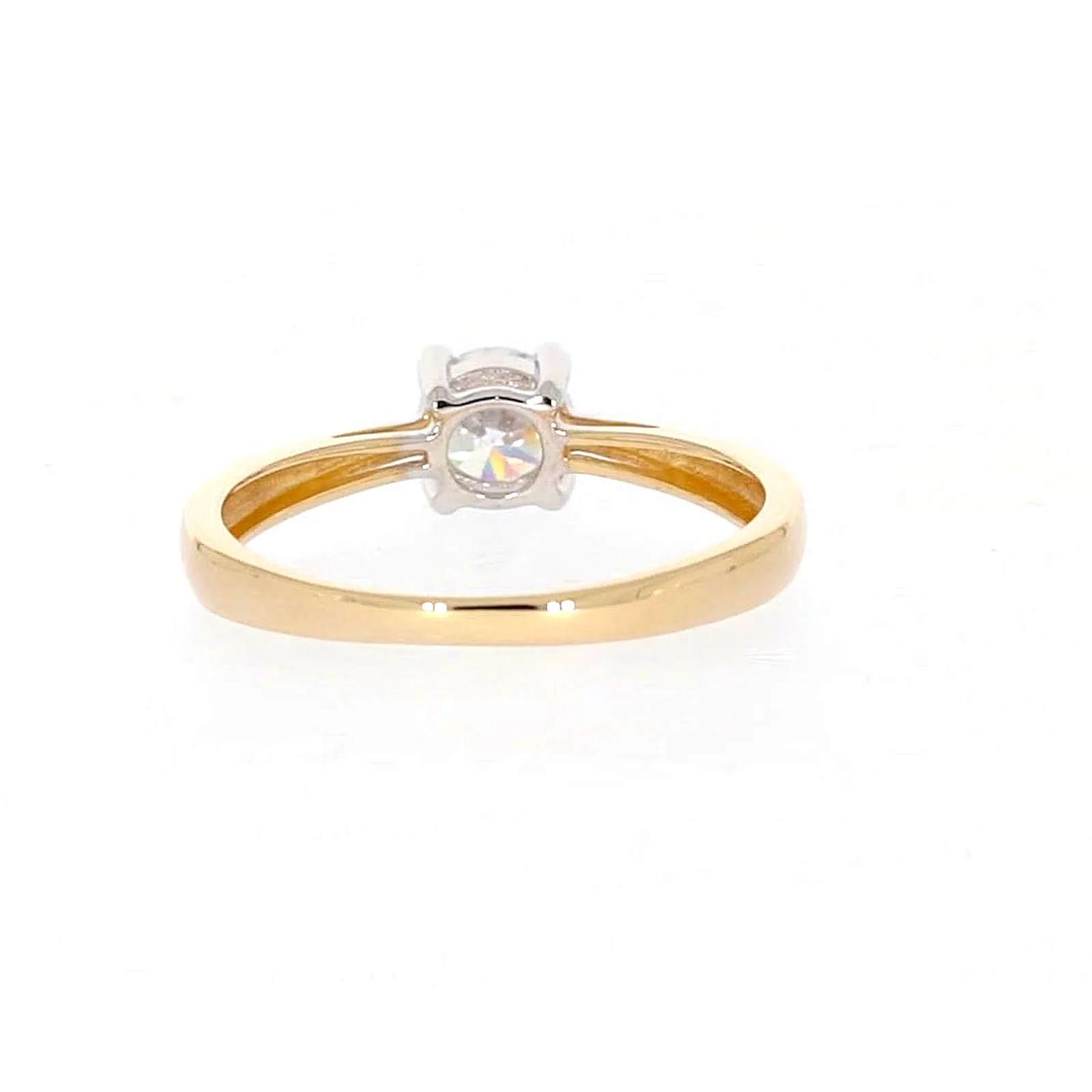 HUSH 9ct Two Tone Gold Round Brilliant Cut with 1/2 CARAT of Diamond Simulants Ring - Image 38