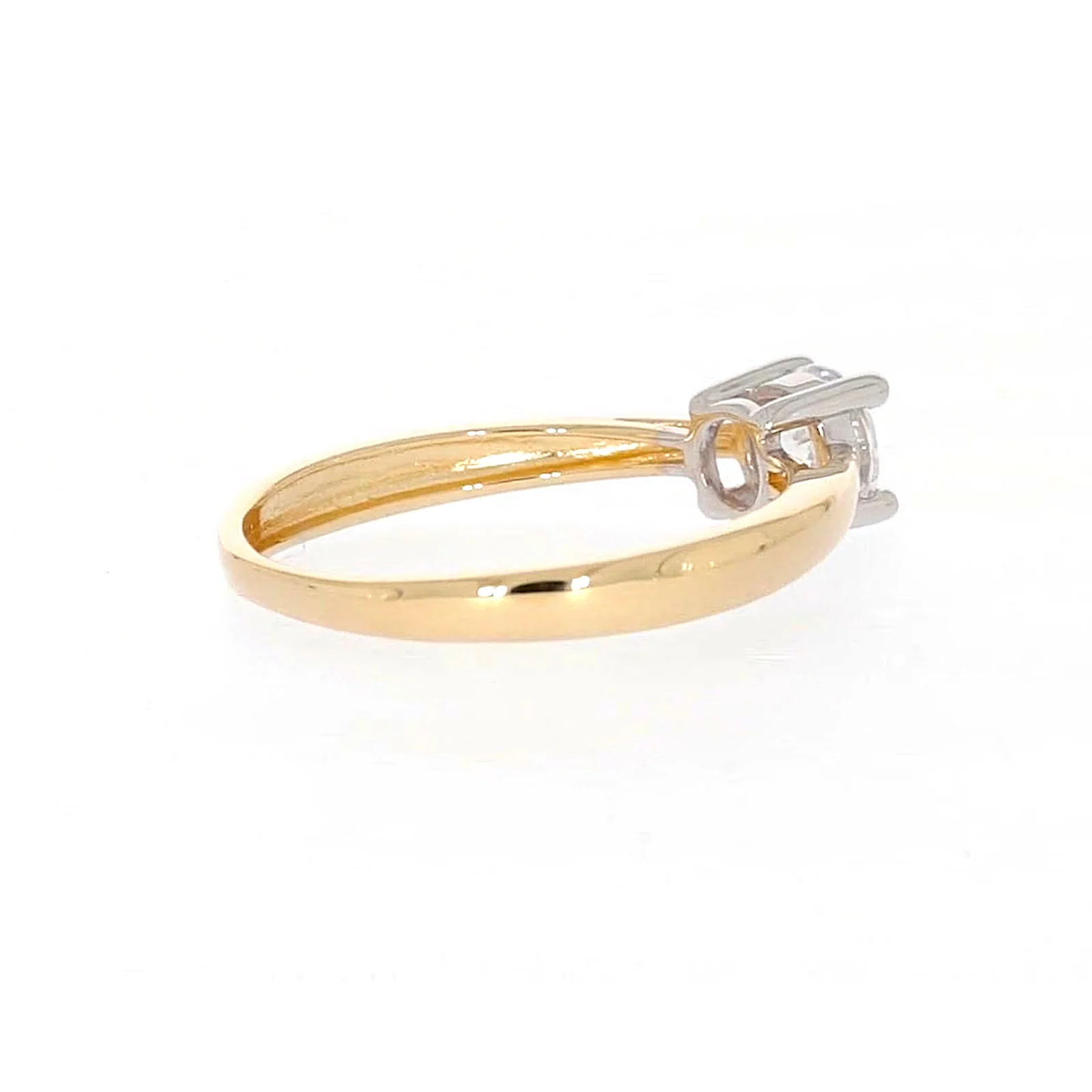 HUSH 9ct Two Tone Gold Round Brilliant Cut with 1/2 CARAT of Diamond Simulants Ring - Image 49
