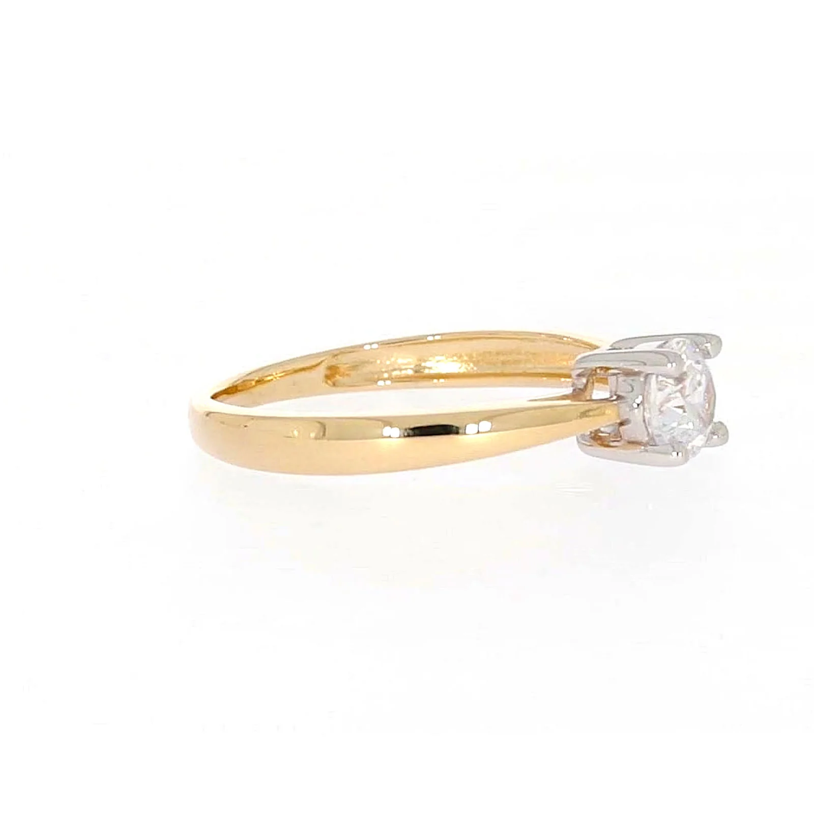 HUSH 9ct Two Tone Gold Round Brilliant Cut with 1/2 CARAT of Diamond Simulants Ring - Image 62