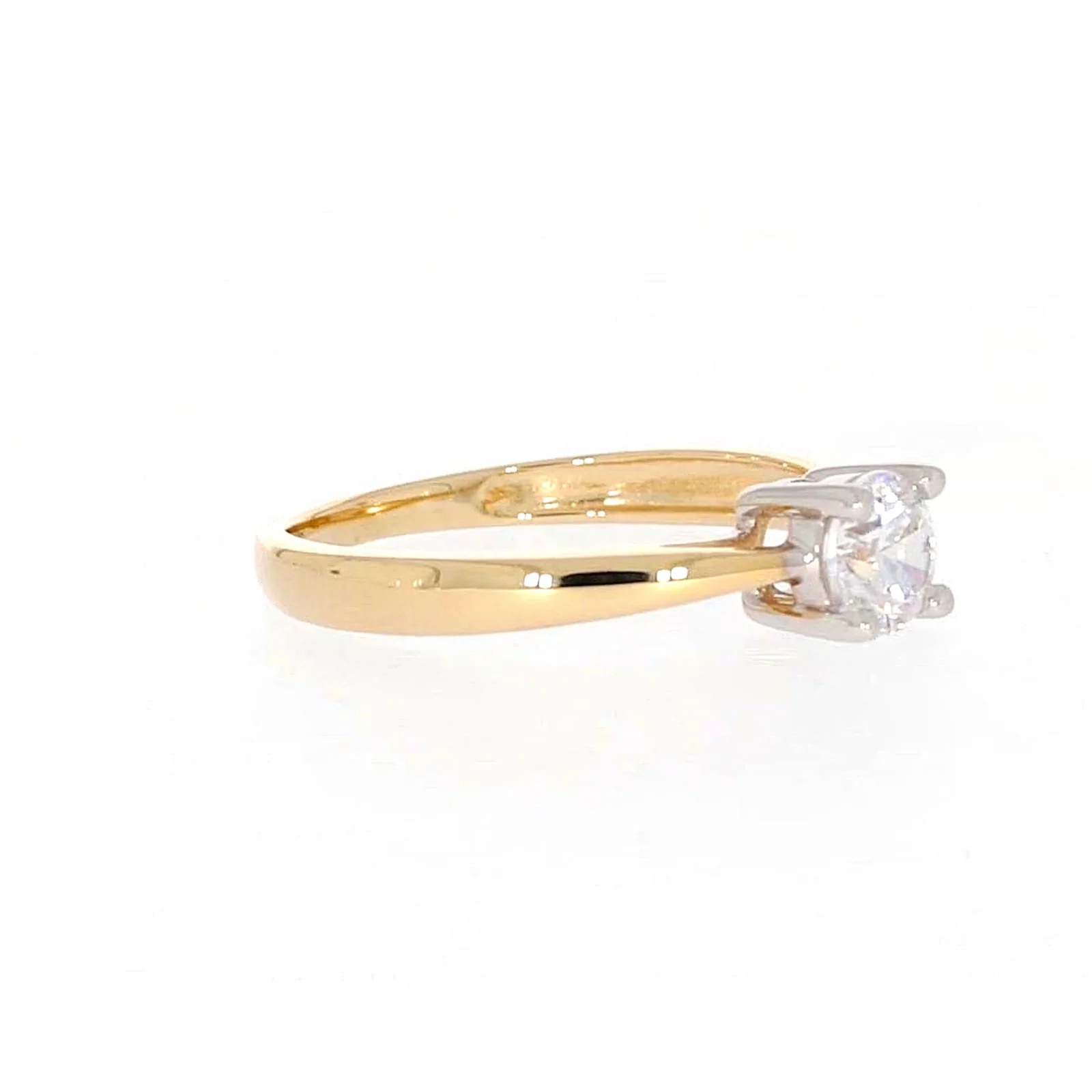 HUSH 9ct Two Tone Gold Round Brilliant Cut with 1/2 CARAT of Diamond Simulants Ring - Image 64