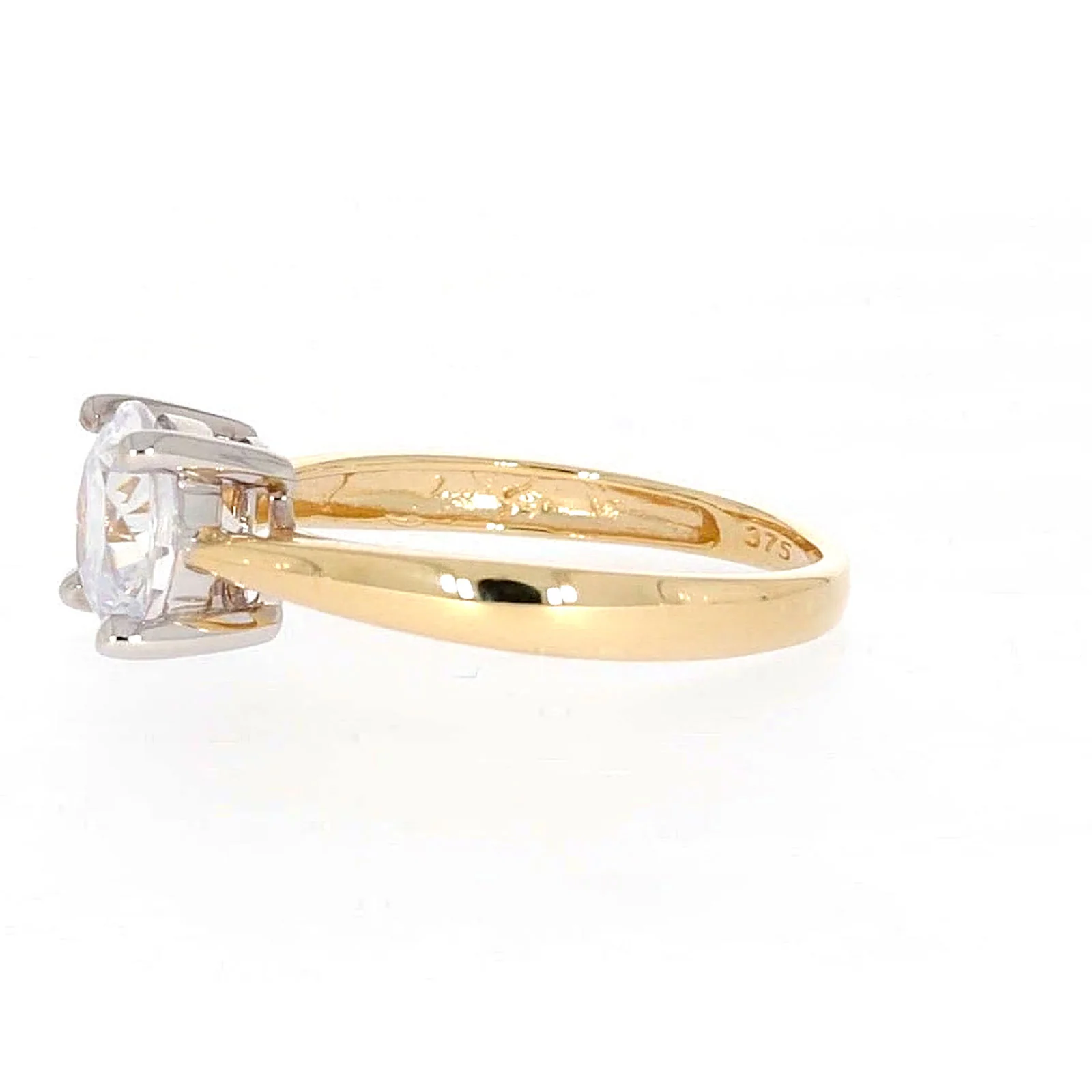 HUSH 9ct Two Tone Gold Round Brilliant Cut with 1 1/2 CARAT of Diamond Simulants Ring - Image 17