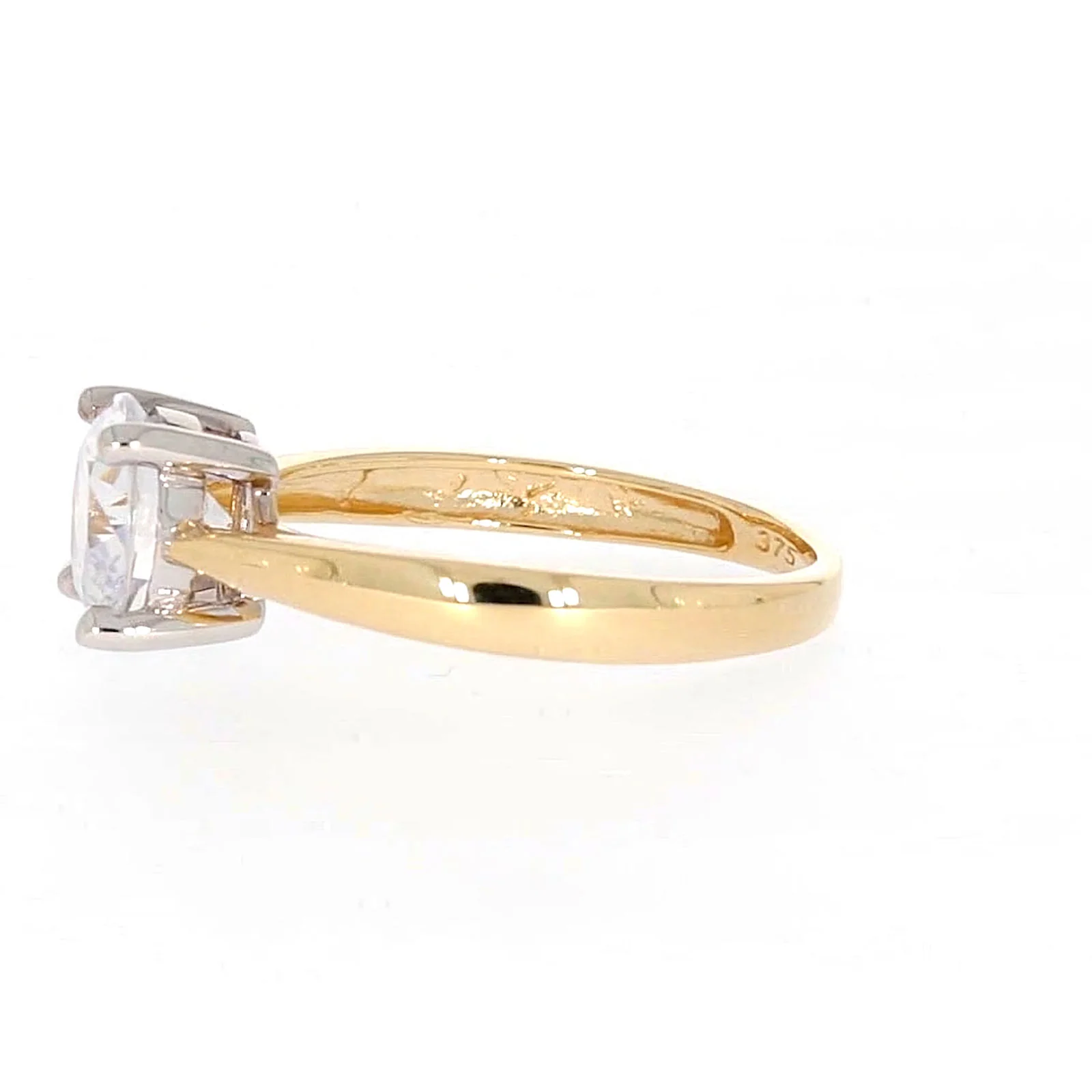 HUSH 9ct Two Tone Gold Round Brilliant Cut with 1 1/2 CARAT of Diamond Simulants Ring - Image 18