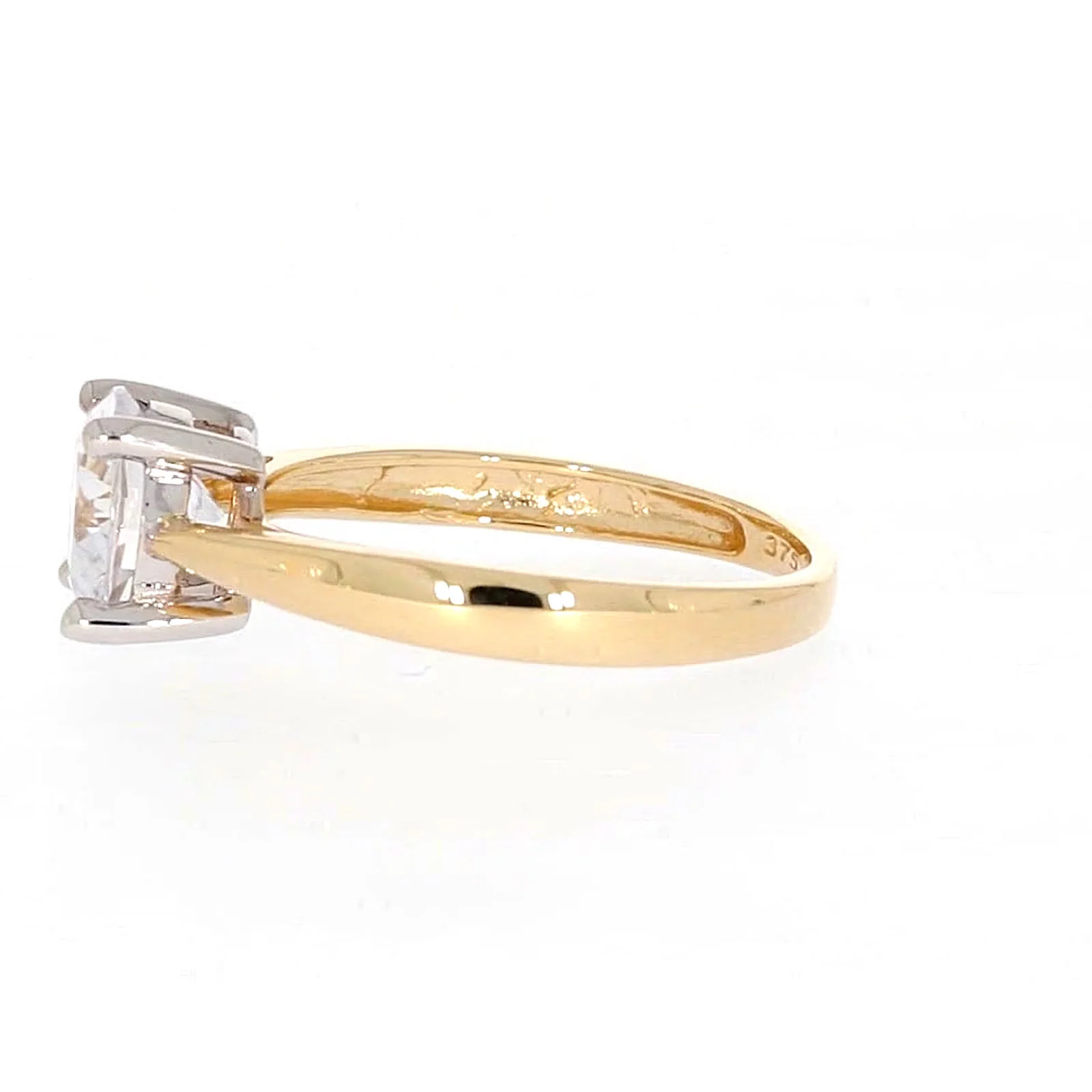 HUSH 9ct Two Tone Gold Round Brilliant Cut with 1 1/2 CARAT of Diamond Simulants Ring - Image 19