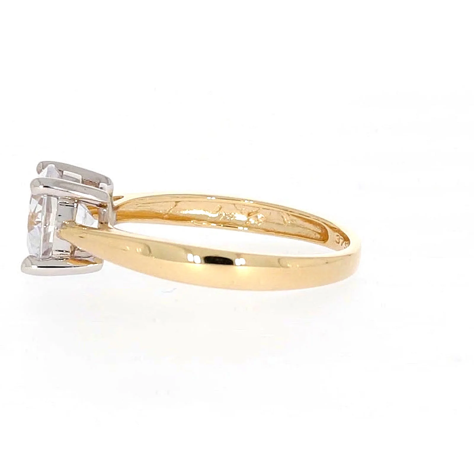 HUSH 9ct Two Tone Gold Round Brilliant Cut with 1 1/2 CARAT of Diamond Simulants Ring - Image 20