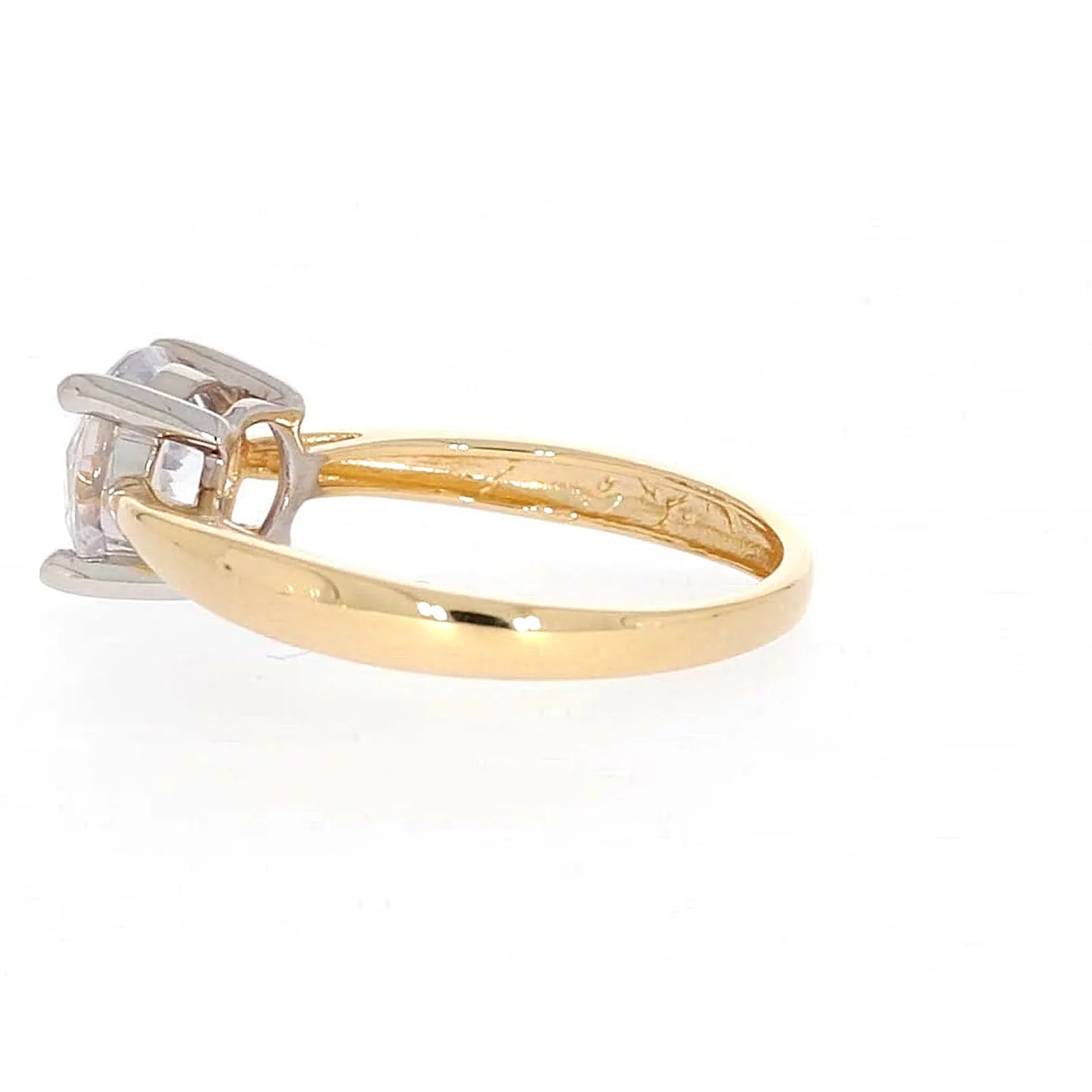 HUSH 9ct Two Tone Gold Round Brilliant Cut with 1 1/2 CARAT of Diamond Simulants Ring - Image 25