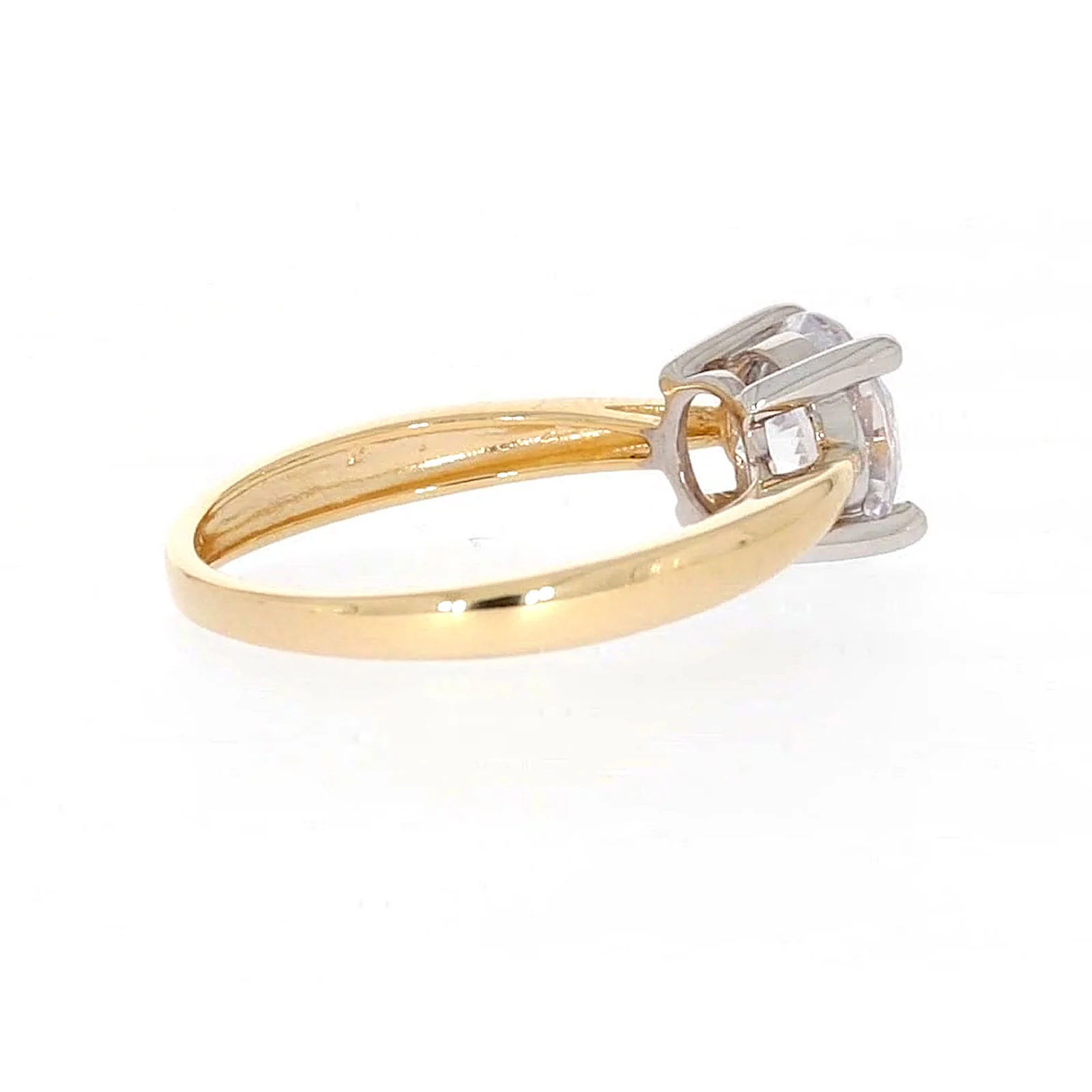 HUSH 9ct Two Tone Gold Round Brilliant Cut with 1 1/2 CARAT of Diamond Simulants Ring - Image 51