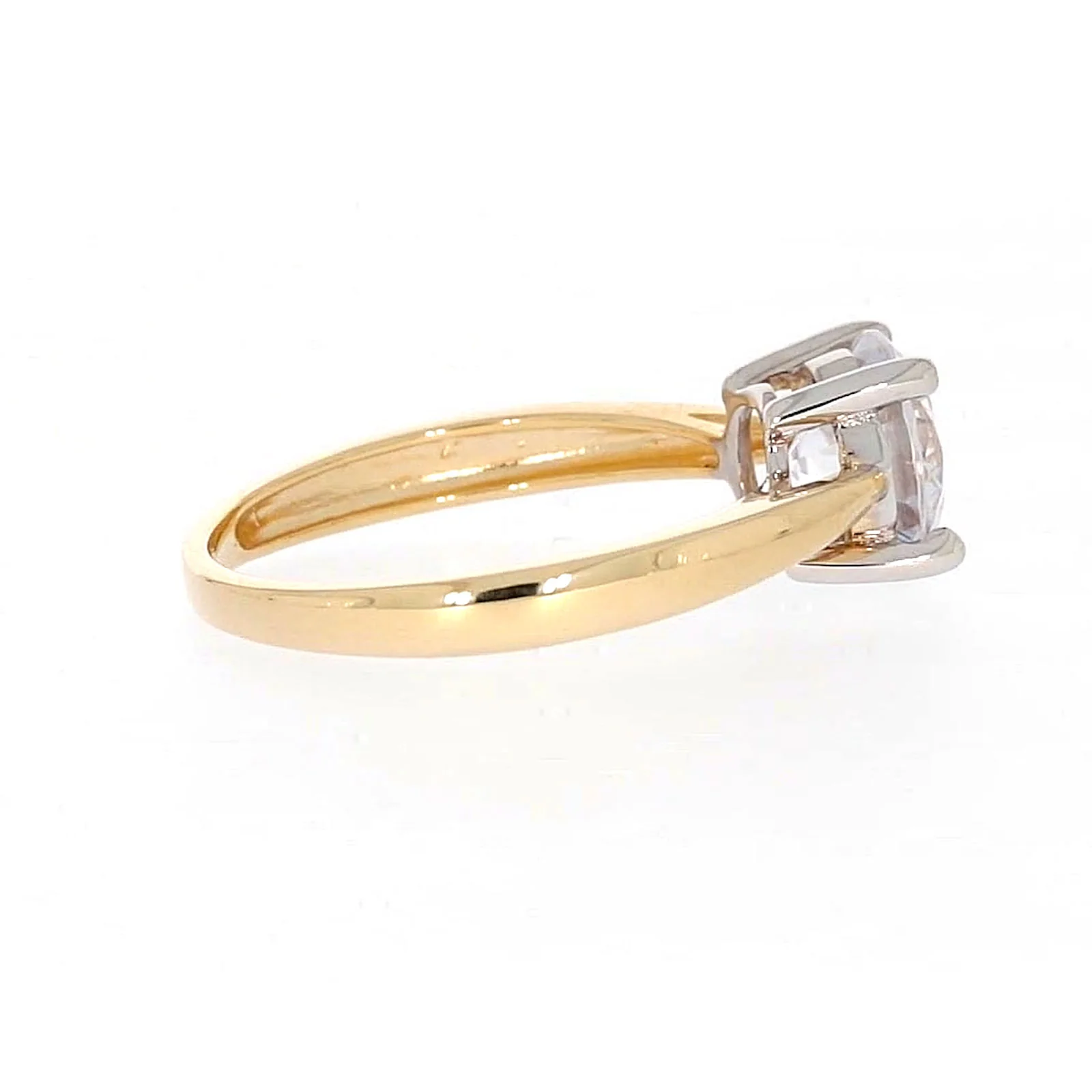 HUSH 9ct Two Tone Gold Round Brilliant Cut with 1 1/2 CARAT of Diamond Simulants Ring - Image 54