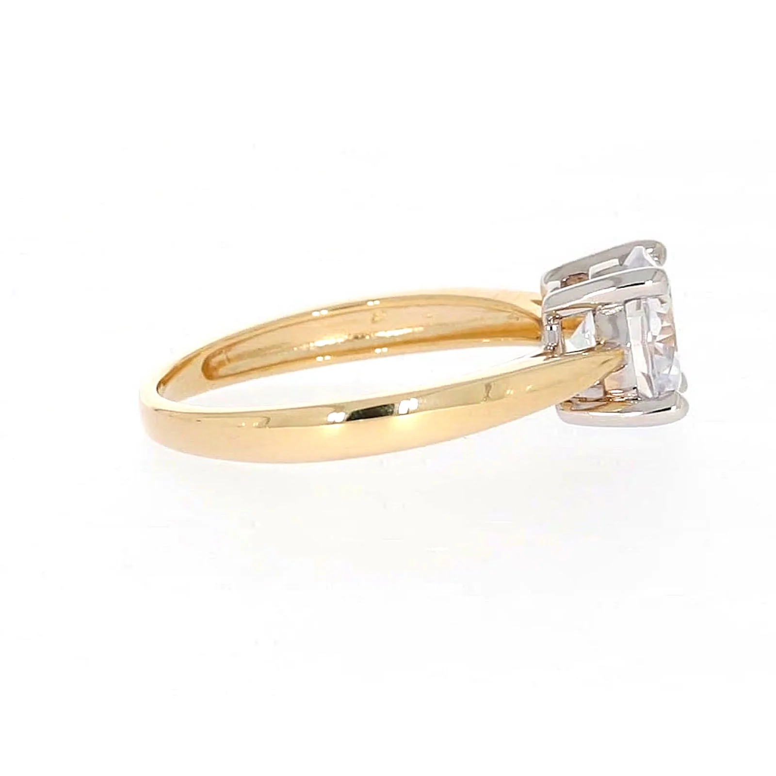 HUSH 9ct Two Tone Gold Round Brilliant Cut with 1 1/2 CARAT of Diamond Simulants Ring - Image 57