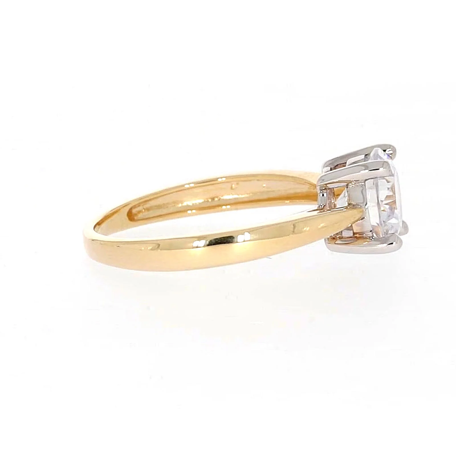 HUSH 9ct Two Tone Gold Round Brilliant Cut with 1 1/2 CARAT of Diamond Simulants Ring - Image 58