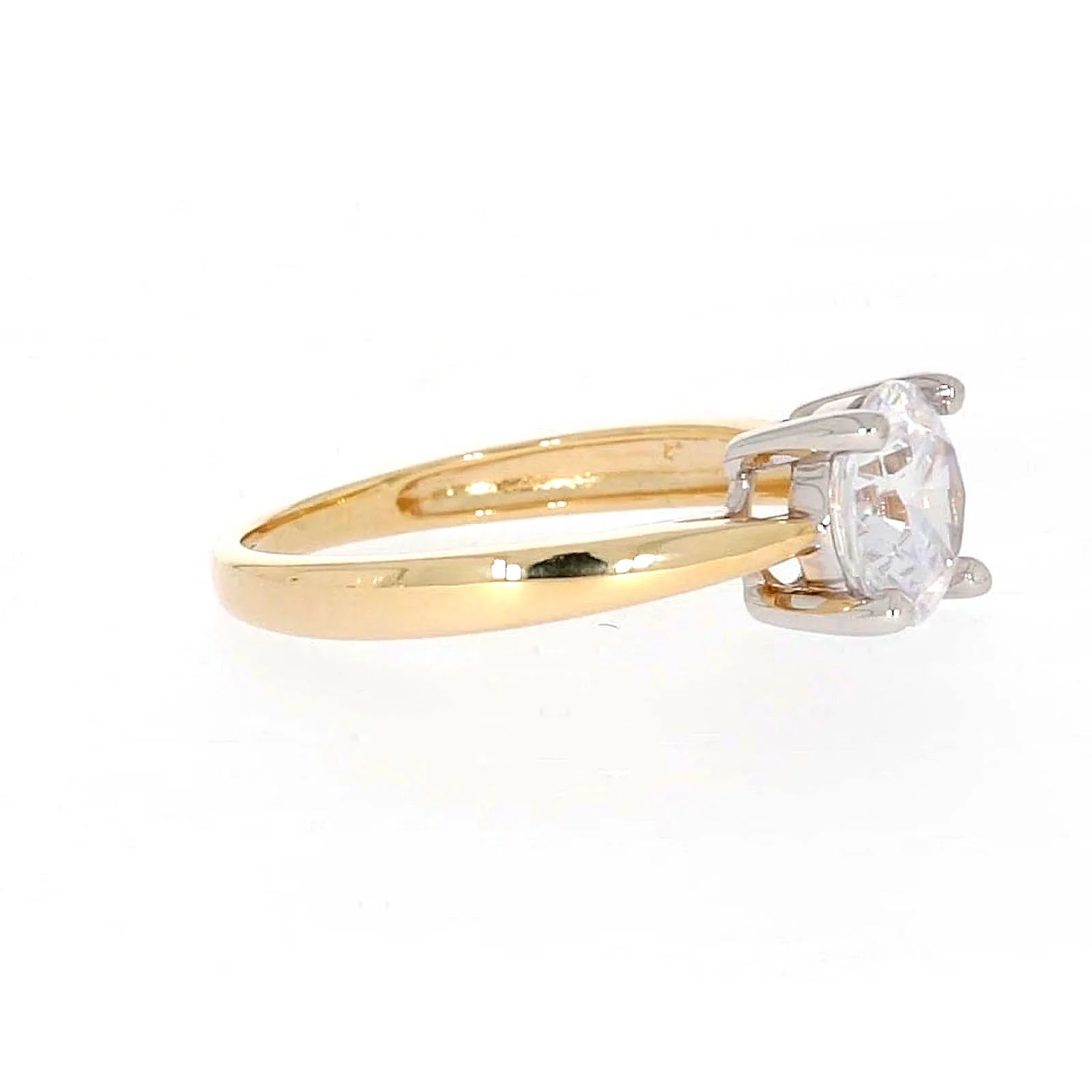 HUSH 9ct Two Tone Gold Round Brilliant Cut with 1 1/2 CARAT of Diamond Simulants Ring - Image 62