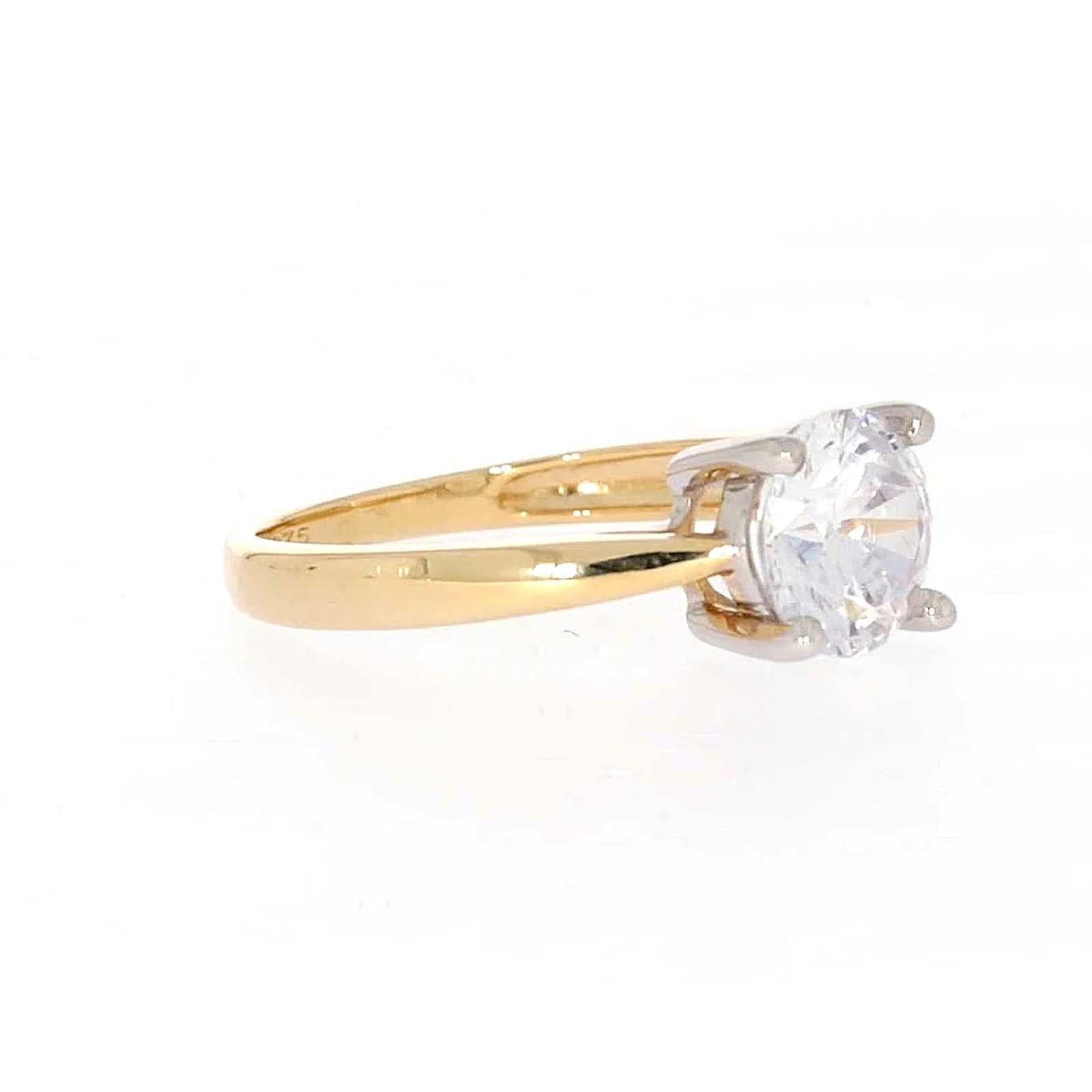HUSH 9ct Two Tone Gold Round Brilliant Cut with 1 1/2 CARAT of Diamond Simulants Ring - Image 66