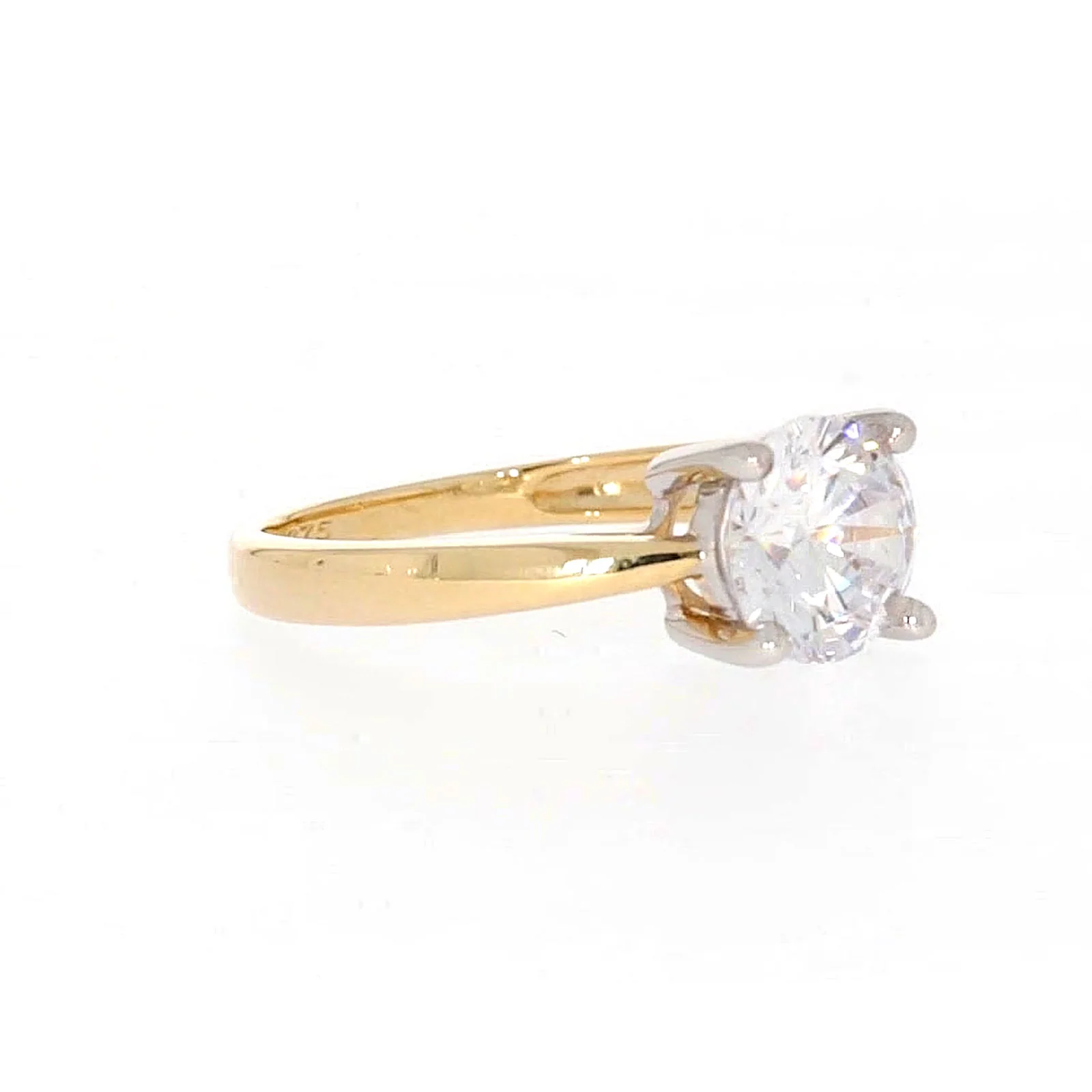 HUSH 9ct Two Tone Gold Round Brilliant Cut with 1 1/2 CARAT of Diamond Simulants Ring - Image 67