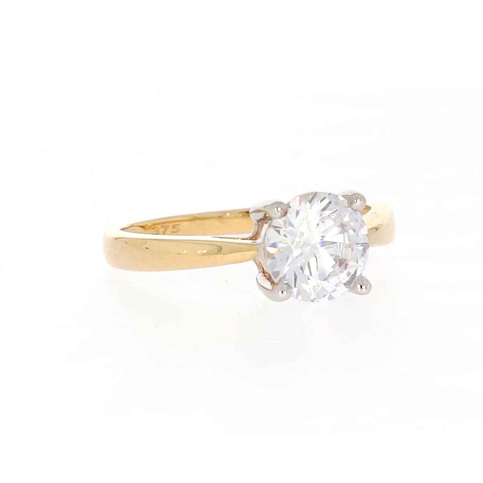 HUSH 9ct Two Tone Gold Round Brilliant Cut with 1 1/2 CARAT of Diamond Simulants Ring - Image 71