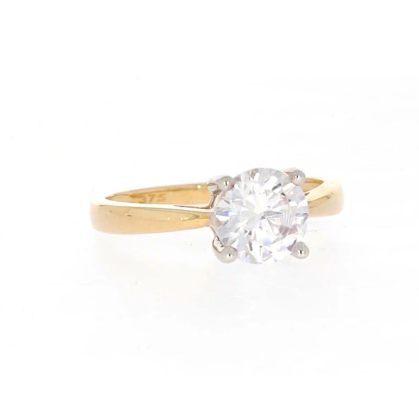 HUSH 9ct Two Tone Gold Round Brilliant Cut with 1 1/2 CARAT of Diamond Simulants Ring - Image 72