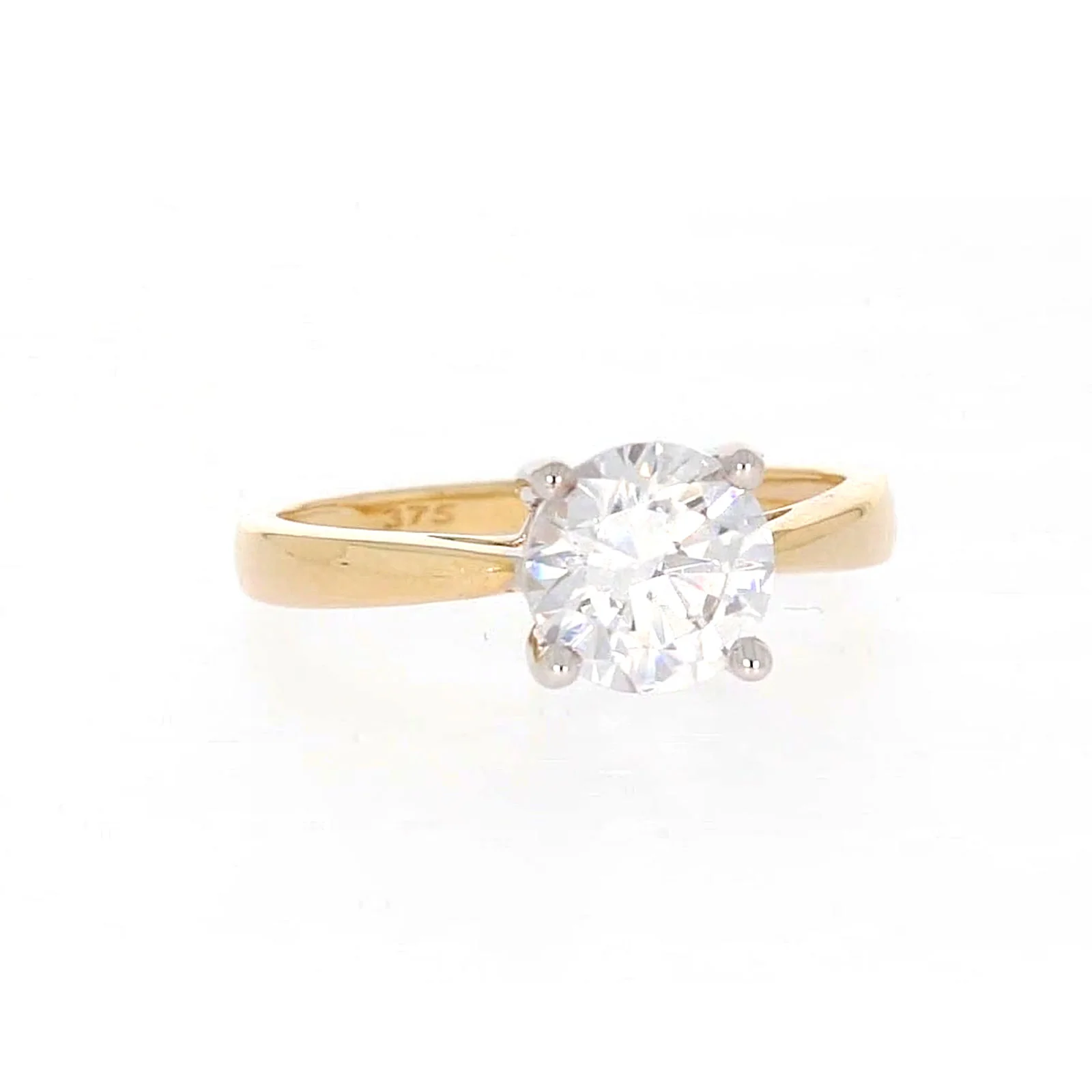 HUSH 9ct Two Tone Gold Round Brilliant Cut with 1 1/2 CARAT of Diamond Simulants Ring - Image 73