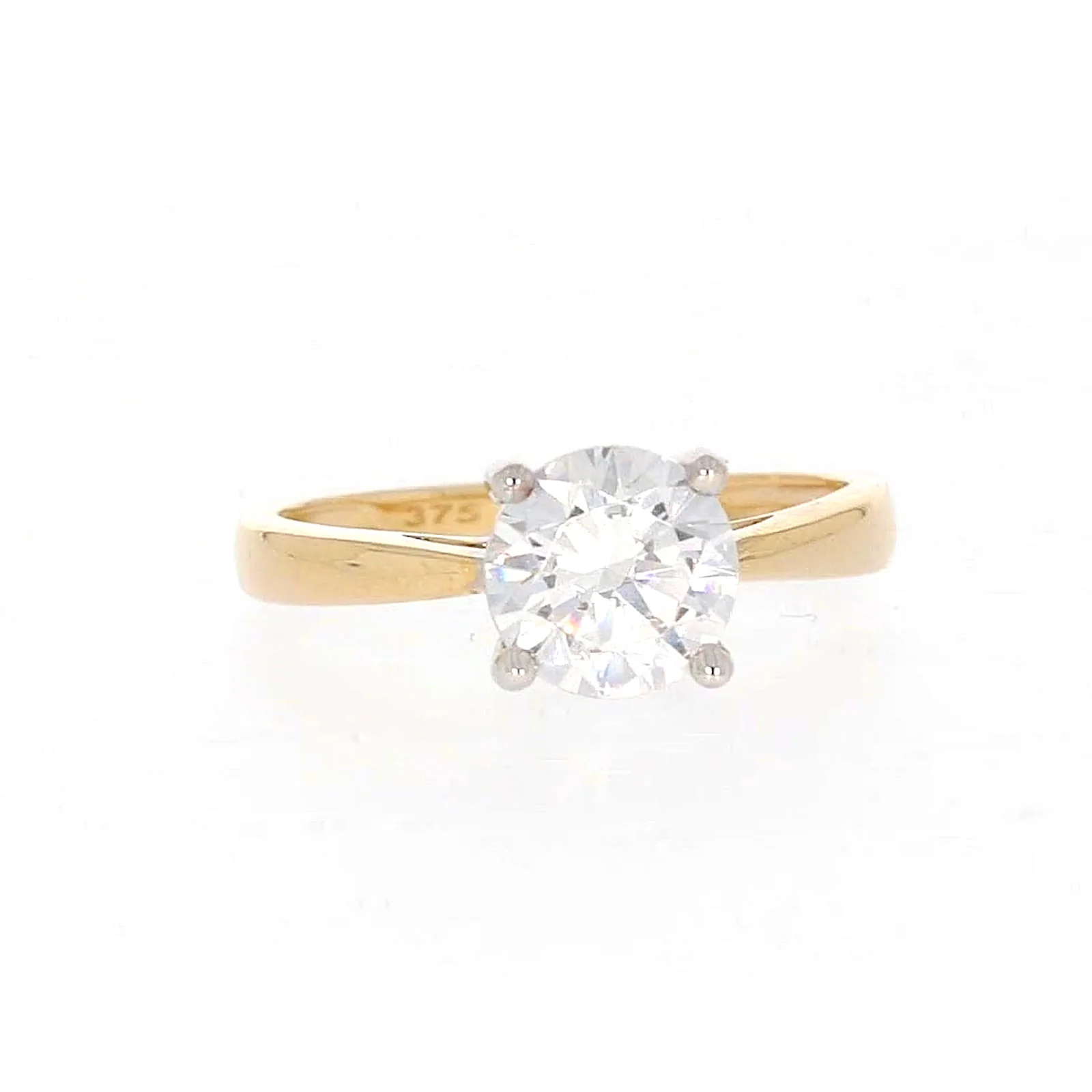 HUSH 9ct Two Tone Gold Round Brilliant Cut with 1 1/2 CARAT of Diamond Simulants Ring - Image 74