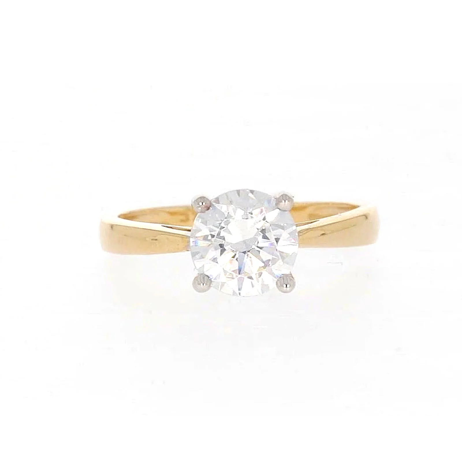 HUSH 9ct Two Tone Gold Round Brilliant Cut with 1 1/2 CARAT of Diamond Simulants Ring - Image 75