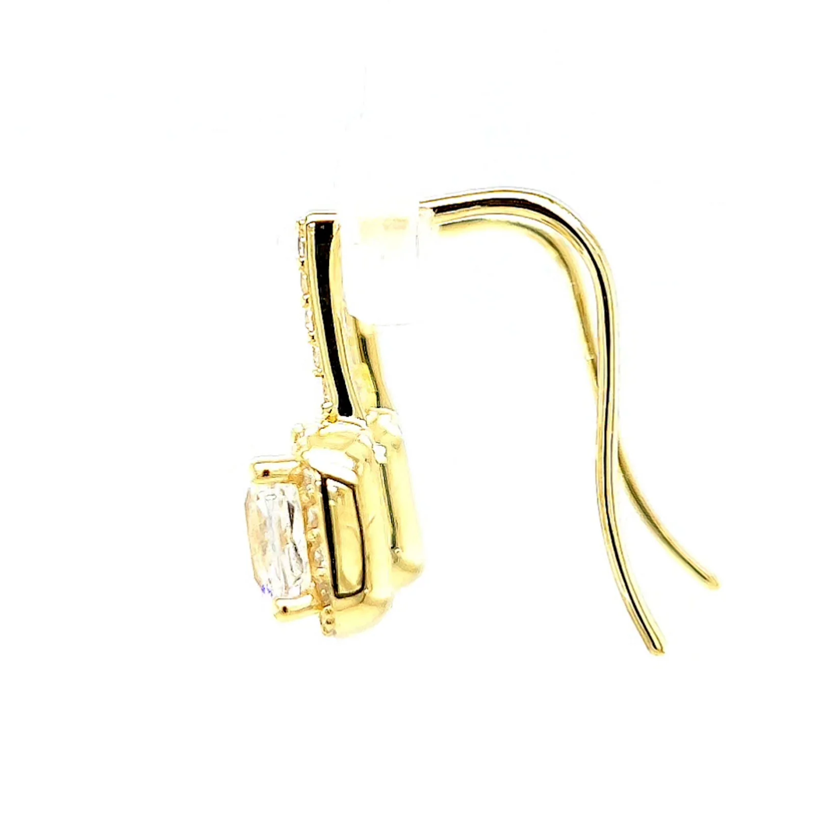 HUSH 9ct Yellow Gold Cushion & Round Brilliant Cut with 2.40 CARAT tw of Diamond Simulants Drop Earrings - Image 21