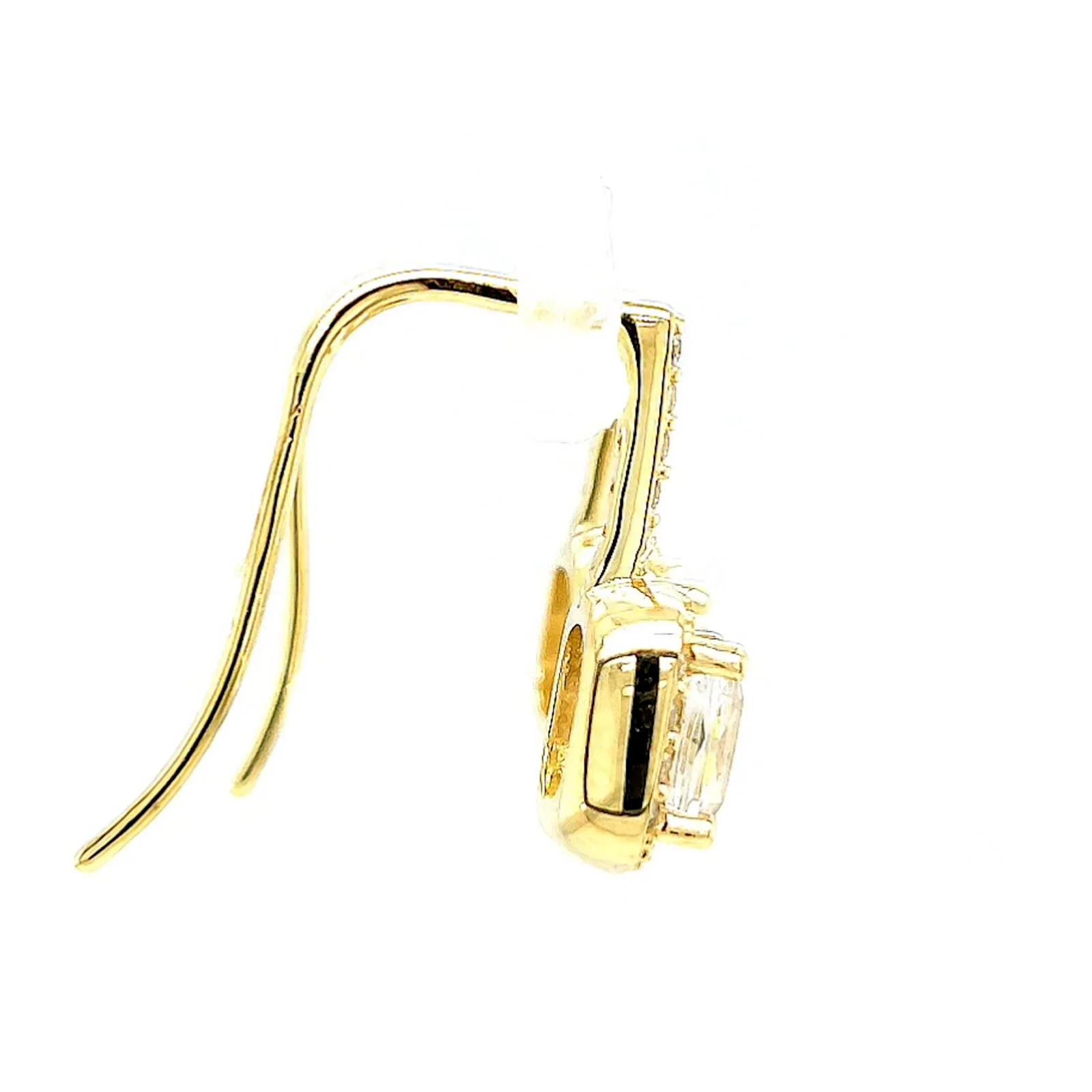 HUSH 9ct Yellow Gold Cushion & Round Brilliant Cut with 2.40 CARAT tw of Diamond Simulants Drop Earrings - Image 57