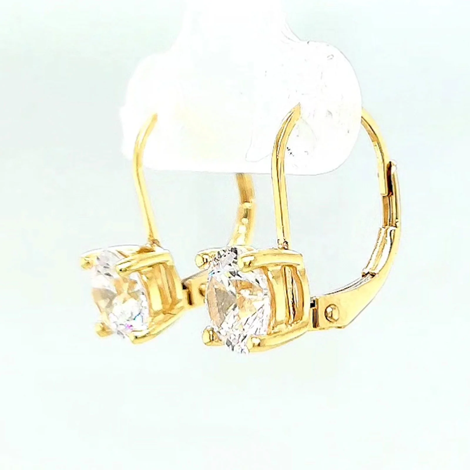 HUSH 9ct Yellow Gold 2 carat tw of Diamond Simulants Drop Earrings - Image 13