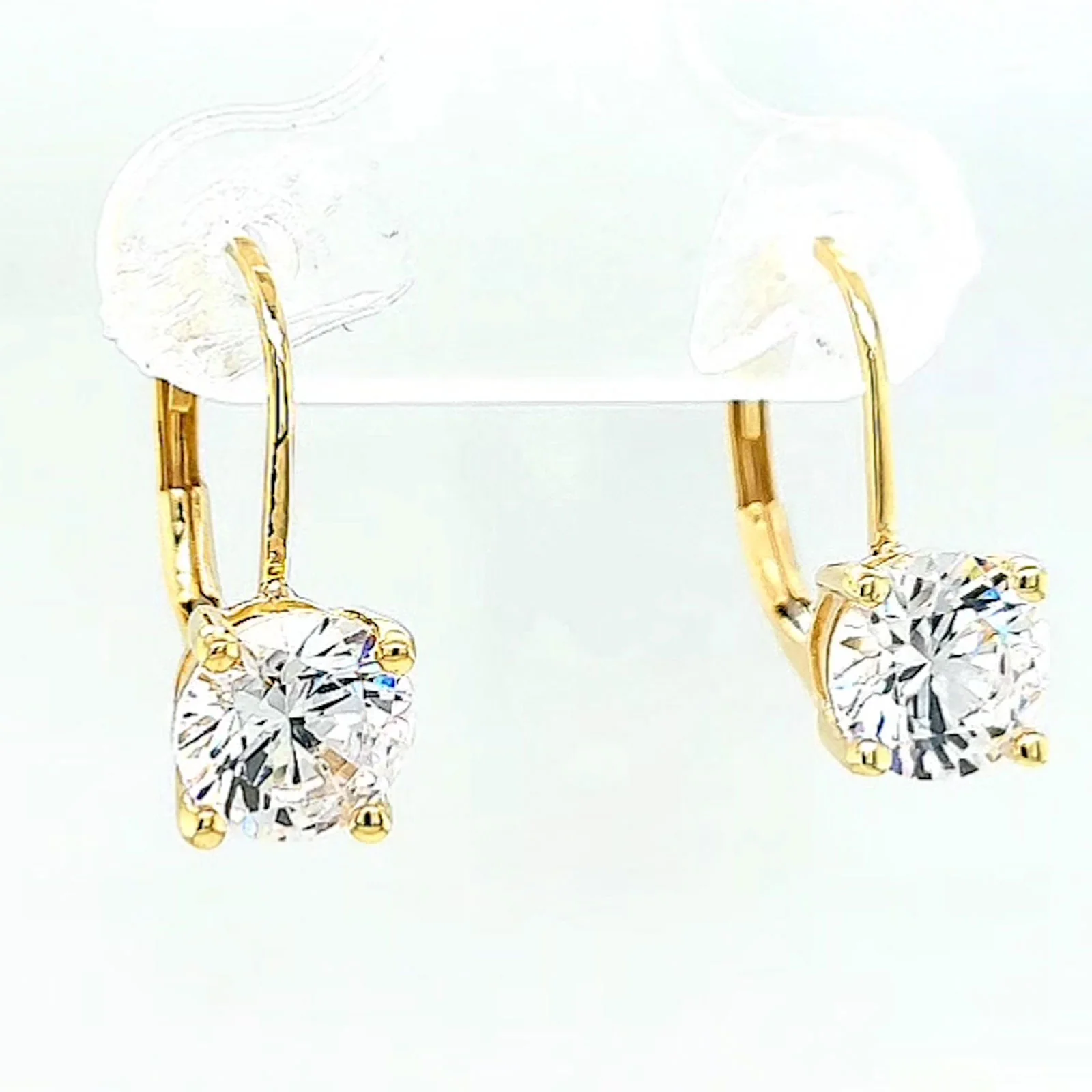 HUSH 9ct Yellow Gold 2 carat tw of Diamond Simulants Drop Earrings - Image 71
