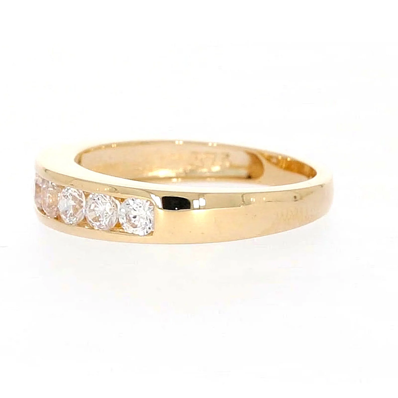 HUSH 9ct Yellow Gold Round Brilliant Cut with 1/2 CARAT tw of Diamond Simulant Ring - Image 16
