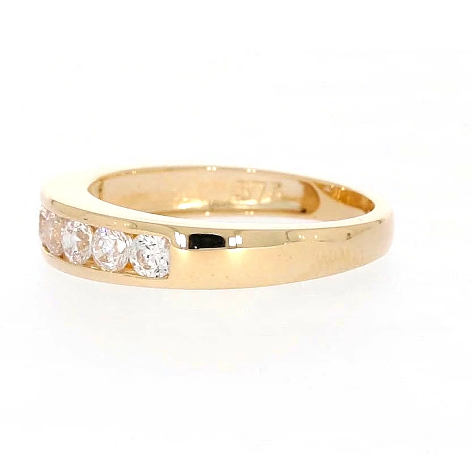 HUSH 9ct Yellow Gold Round Brilliant Cut with 1/2 CARAT tw of Diamond Simulant Ring - Image 17