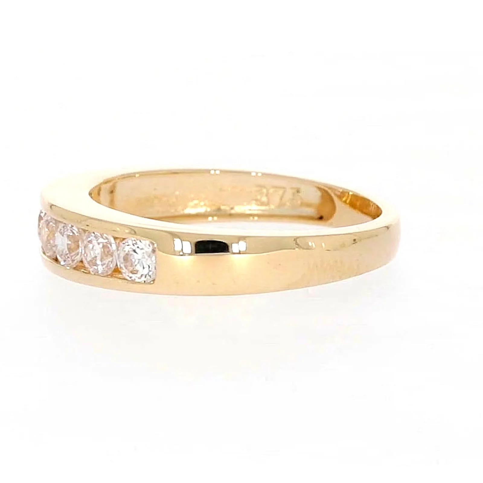 HUSH 9ct Yellow Gold Round Brilliant Cut with 1/2 CARAT tw of Diamond Simulant Ring - Image 18