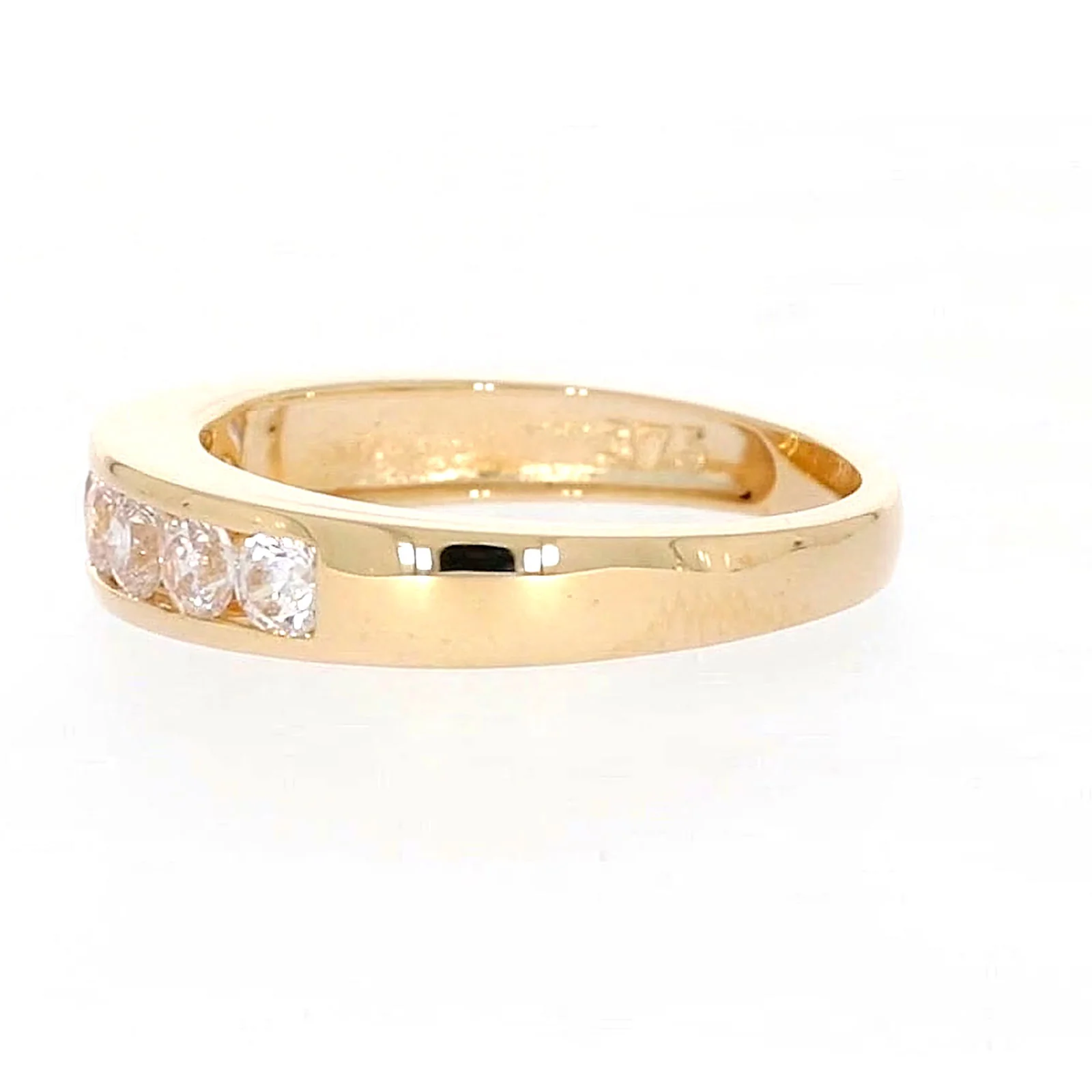 HUSH 9ct Yellow Gold Round Brilliant Cut with 1/2 CARAT tw of Diamond Simulant Ring - Image 19