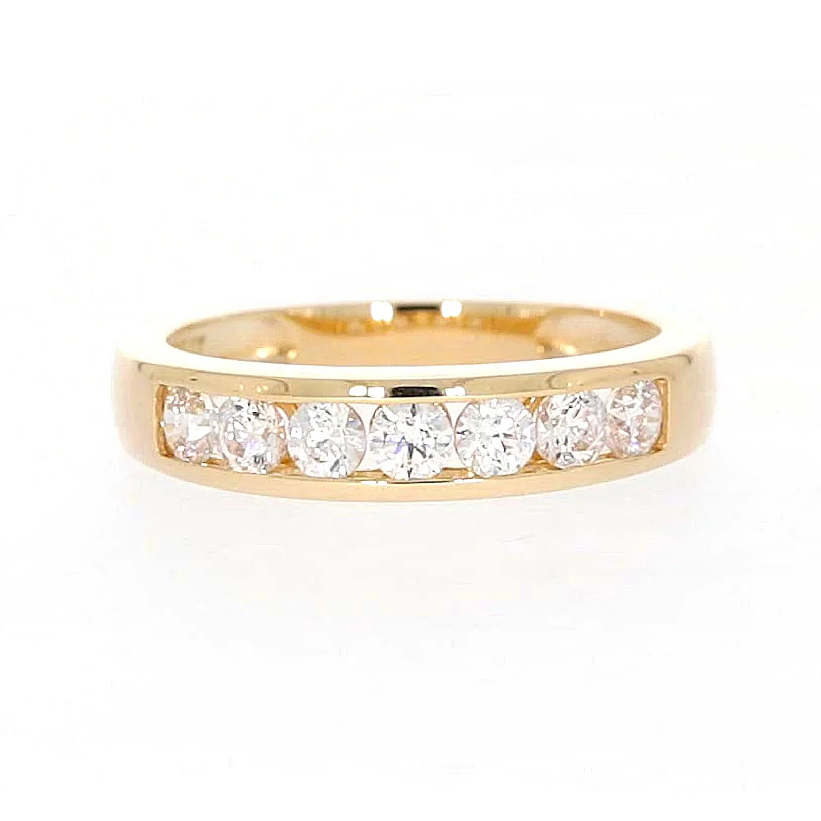 HUSH 9ct Yellow Gold Round Brilliant Cut with 1/2 CARAT tw of Diamond Simulant Ring - Image 2