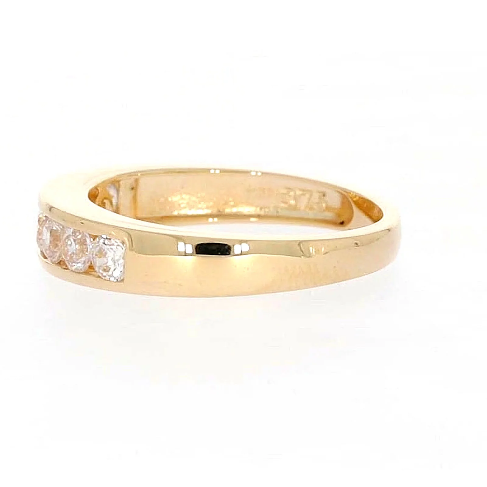 HUSH 9ct Yellow Gold Round Brilliant Cut with 1/2 CARAT tw of Diamond Simulant Ring - Image 20