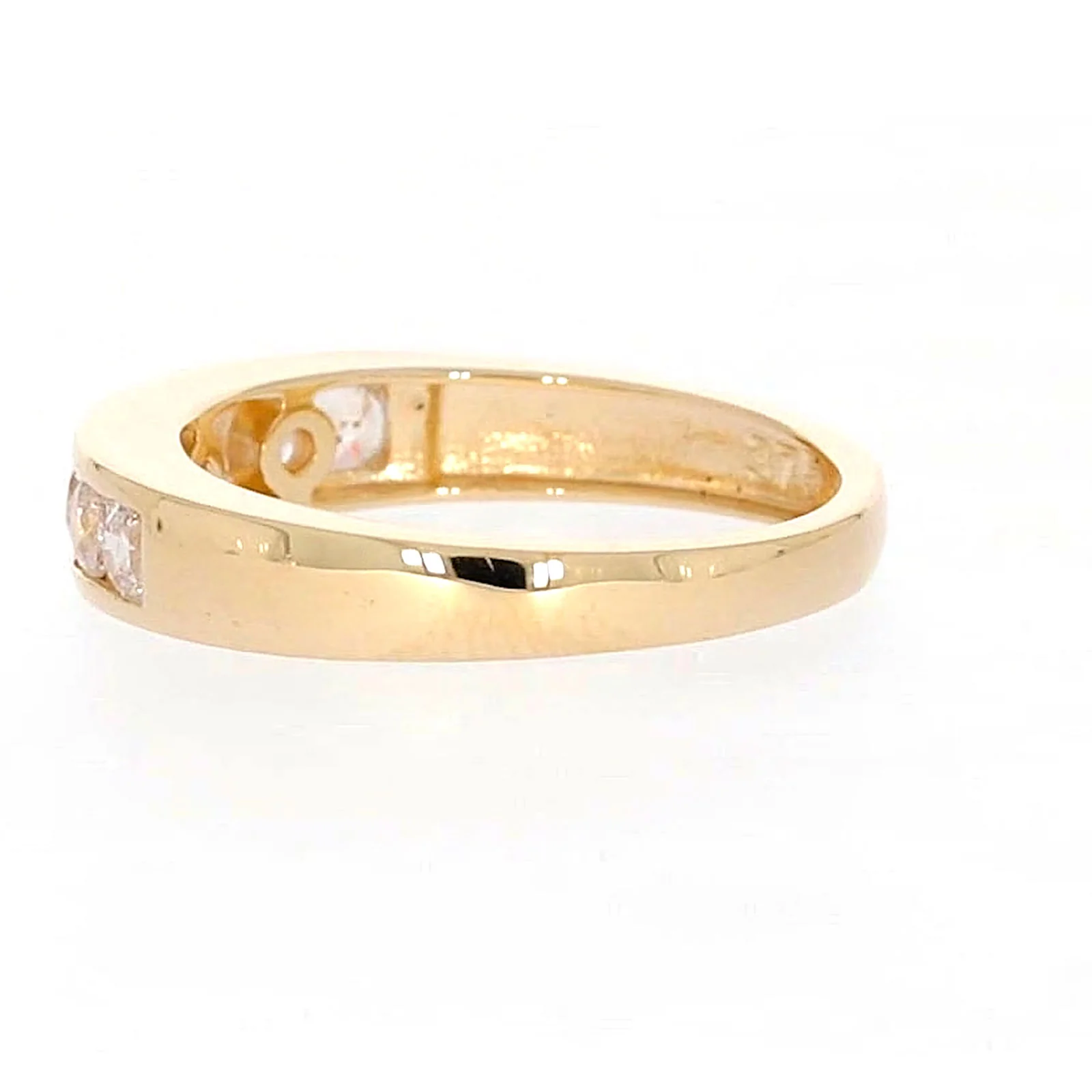 HUSH 9ct Yellow Gold Round Brilliant Cut with 1/2 CARAT tw of Diamond Simulant Ring - Image 25
