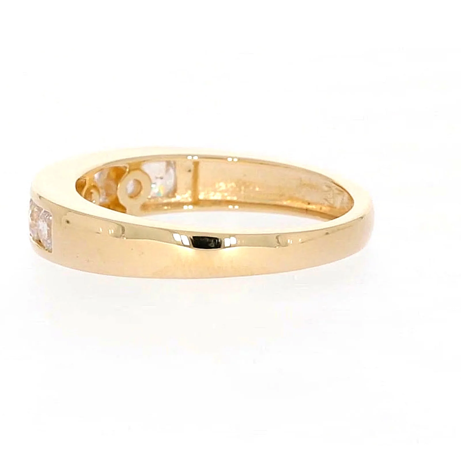 HUSH 9ct Yellow Gold Round Brilliant Cut with 1/2 CARAT tw of Diamond Simulant Ring - Image 26
