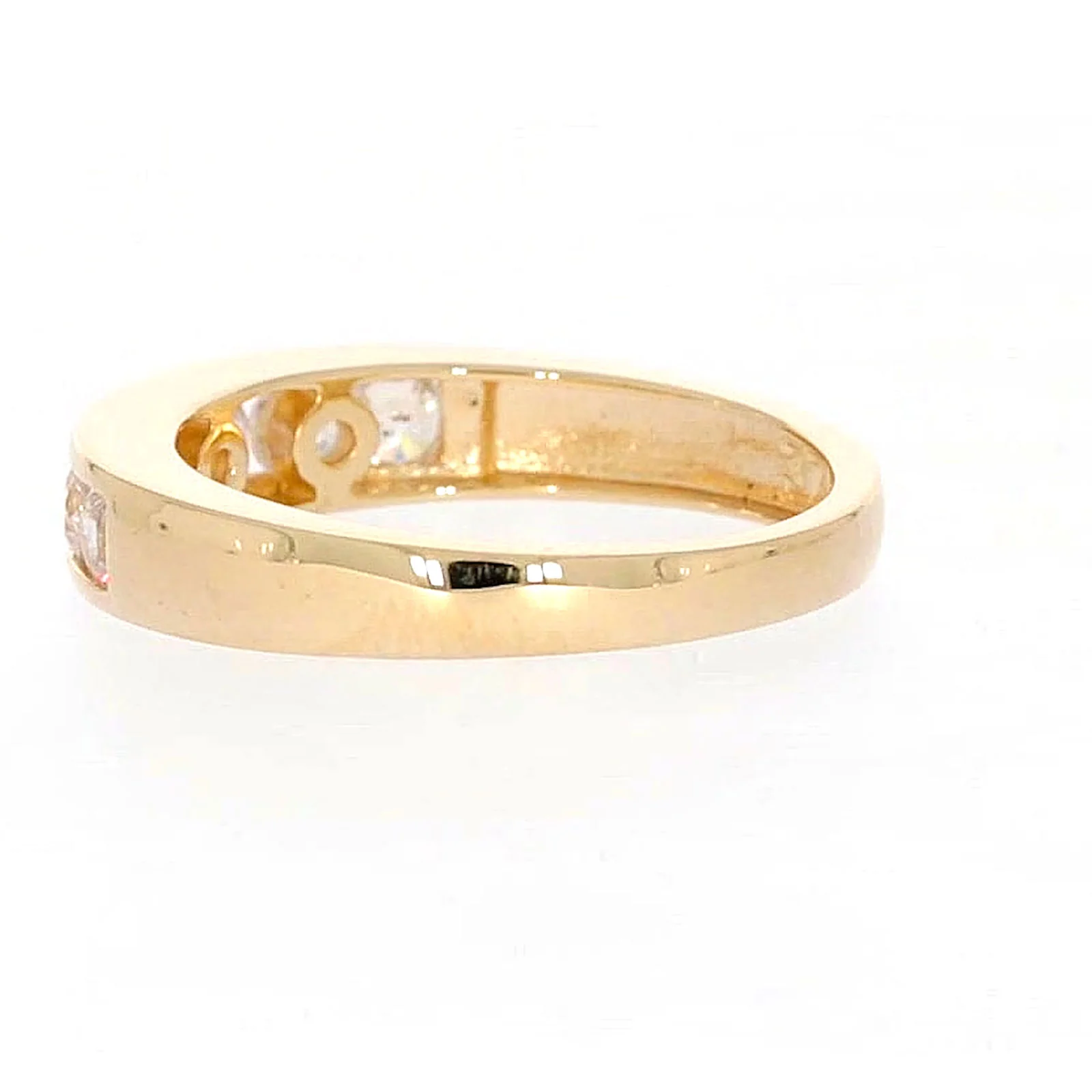HUSH 9ct Yellow Gold Round Brilliant Cut with 1/2 CARAT tw of Diamond Simulant Ring - Image 27