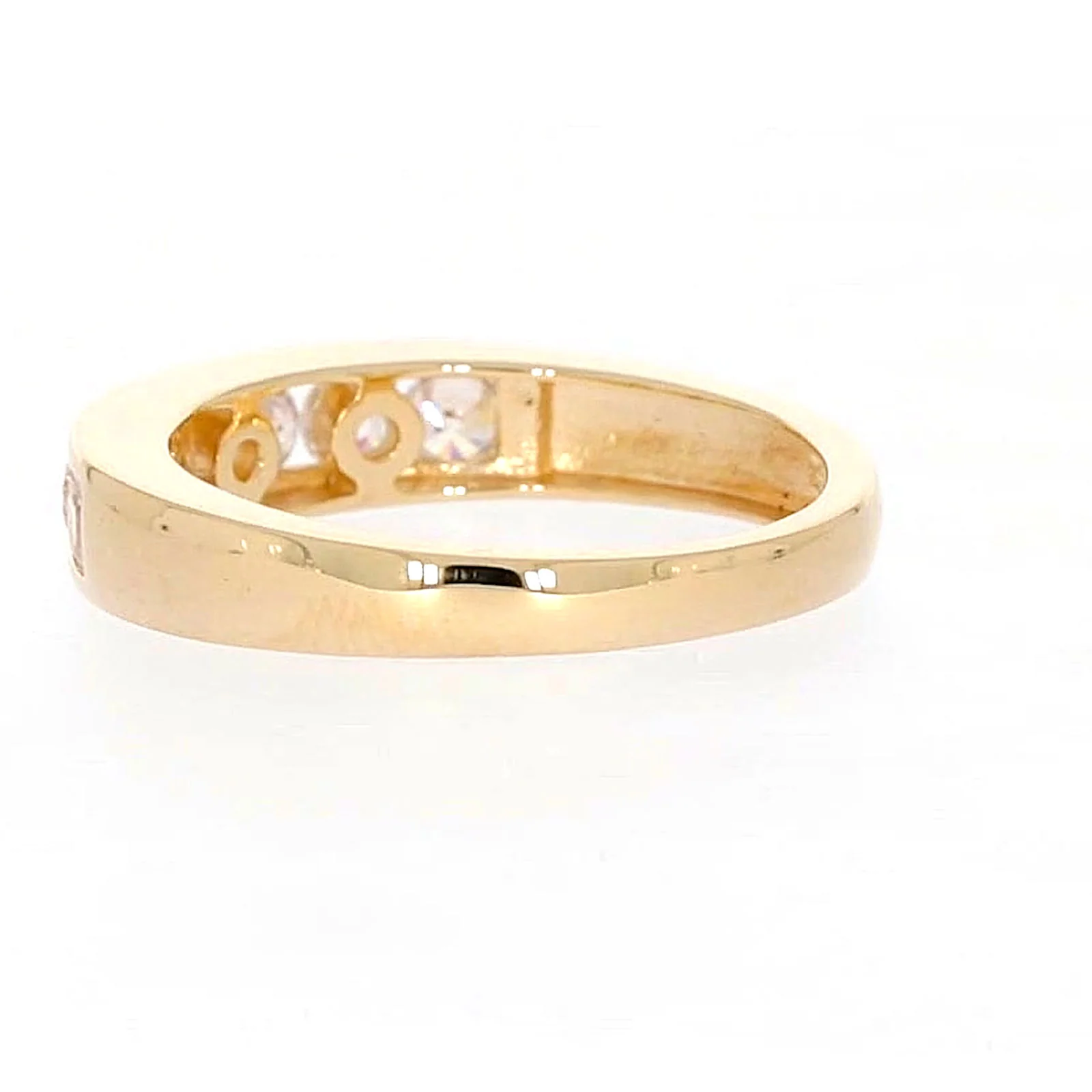 HUSH 9ct Yellow Gold Round Brilliant Cut with 1/2 CARAT tw of Diamond Simulant Ring - Image 29