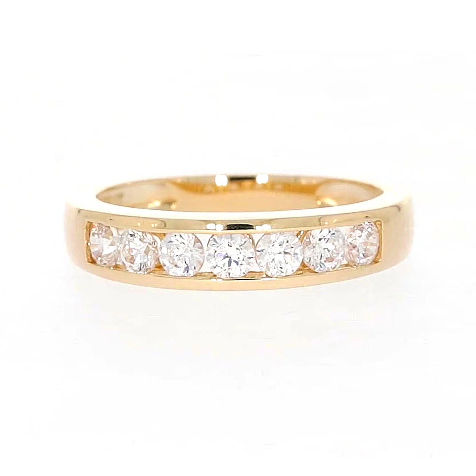 HUSH 9ct Yellow Gold Round Brilliant Cut with 1/2 CARAT tw of Diamond Simulant Ring - Image 3