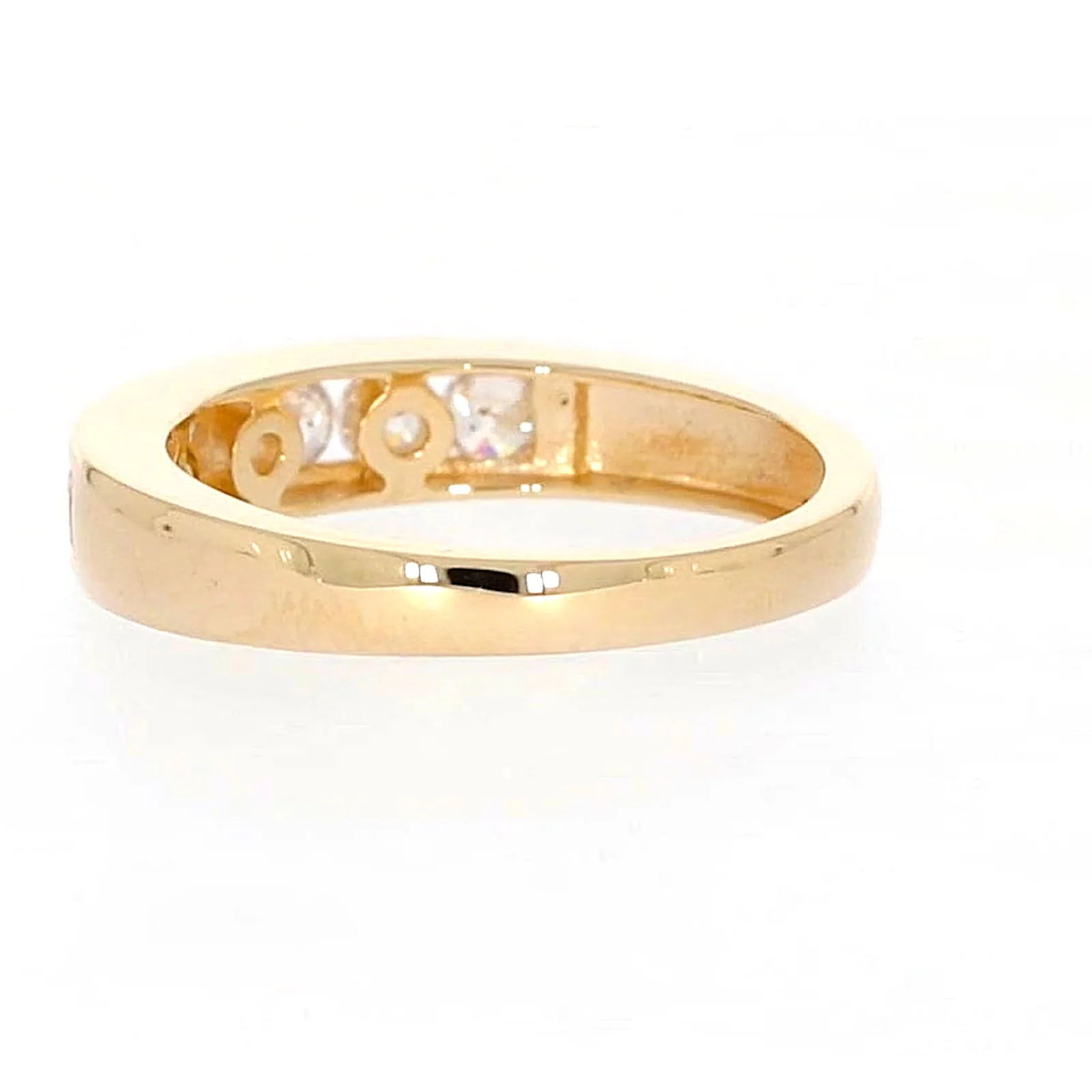 HUSH 9ct Yellow Gold Round Brilliant Cut with 1/2 CARAT tw of Diamond Simulant Ring - Image 30