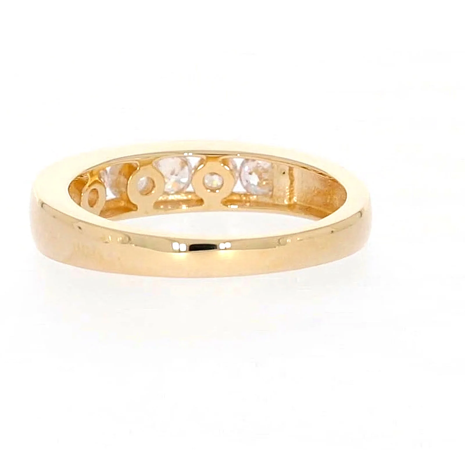 HUSH 9ct Yellow Gold Round Brilliant Cut with 1/2 CARAT tw of Diamond Simulant Ring - Image 34