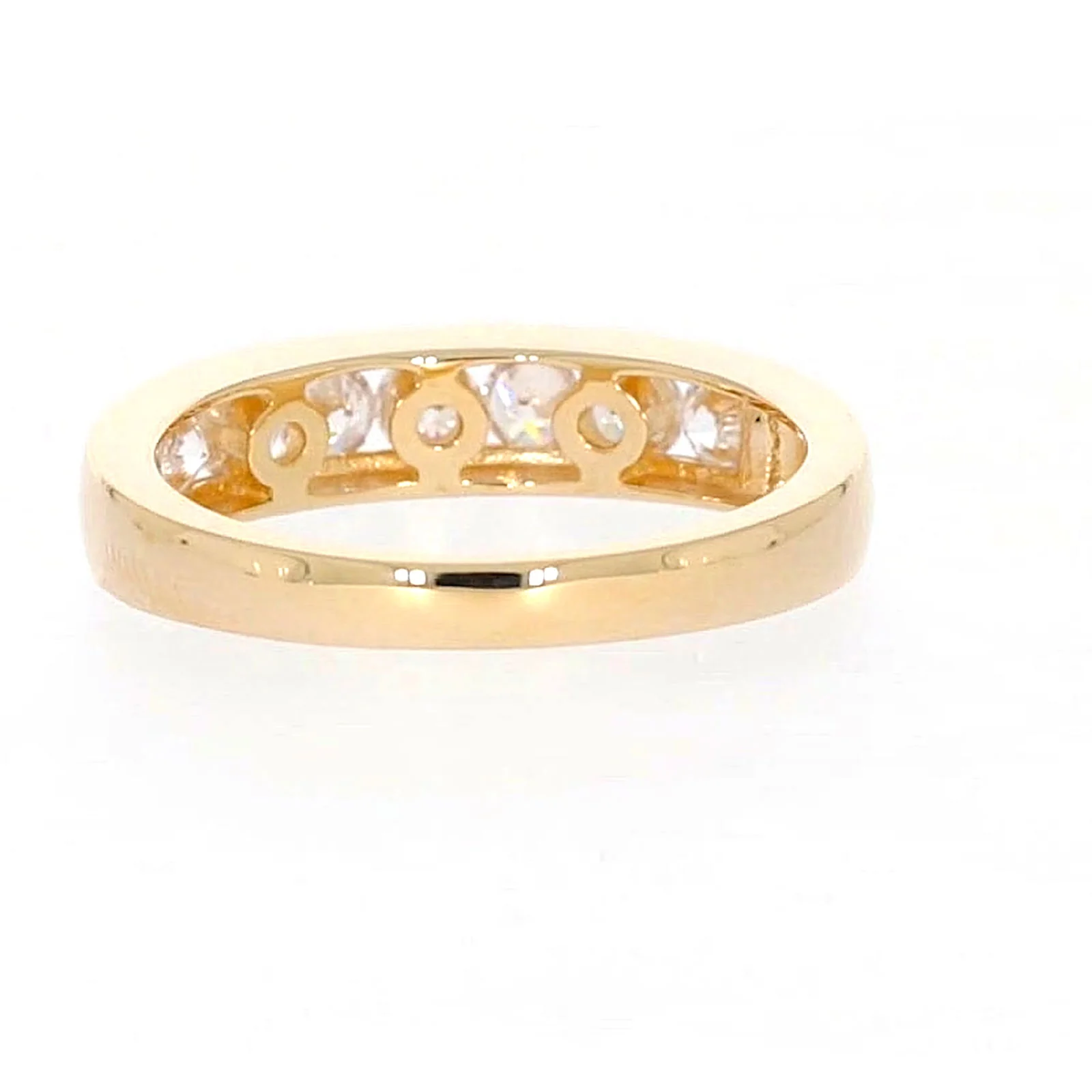 HUSH 9ct Yellow Gold Round Brilliant Cut with 1/2 CARAT tw of Diamond Simulant Ring - Image 38