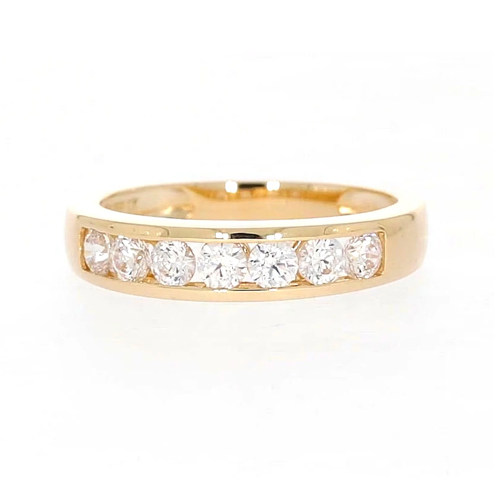 HUSH 9ct Yellow Gold Round Brilliant Cut with 1/2 CARAT tw of Diamond Simulant Ring - Image 4