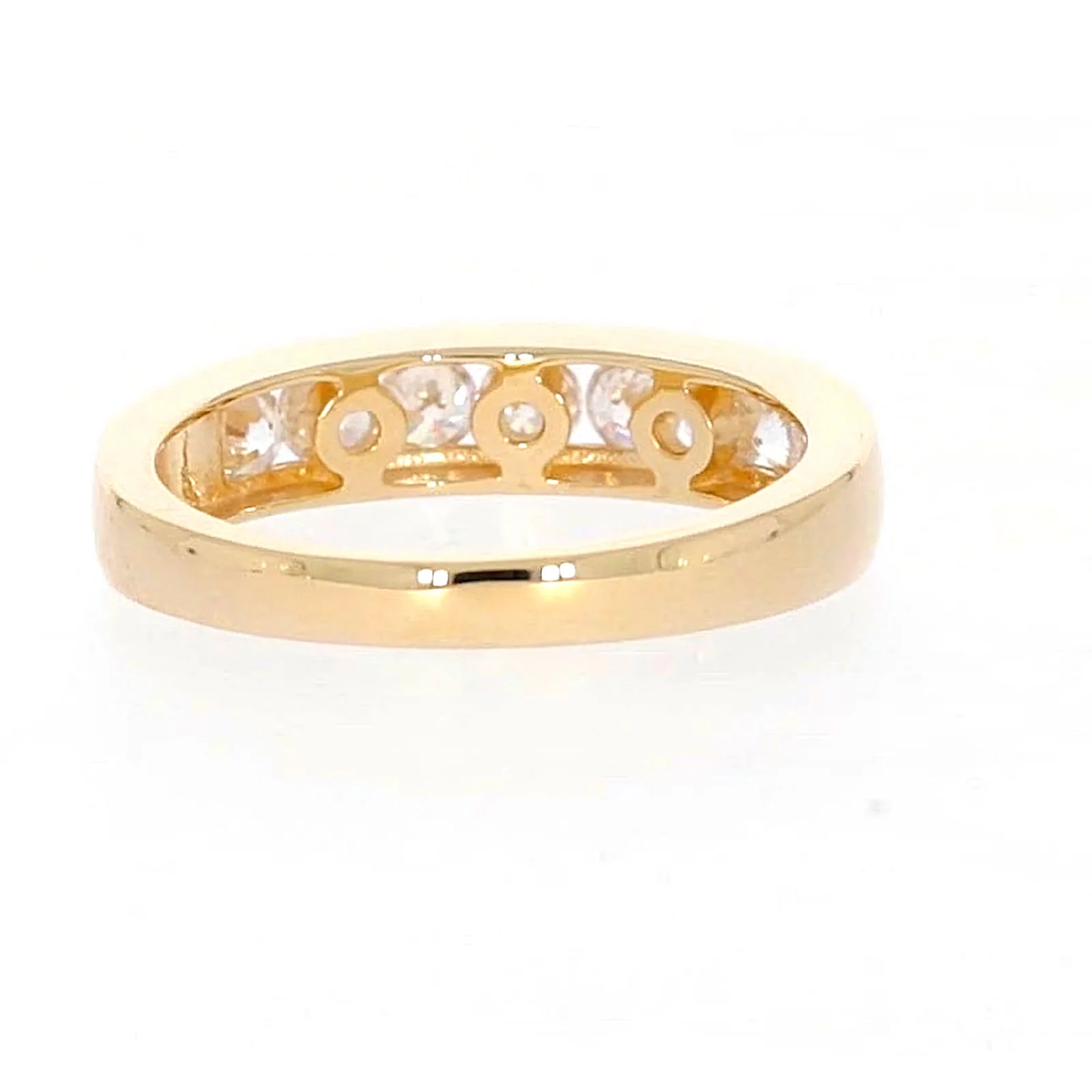 HUSH 9ct Yellow Gold Round Brilliant Cut with 1/2 CARAT tw of Diamond Simulant Ring - Image 41