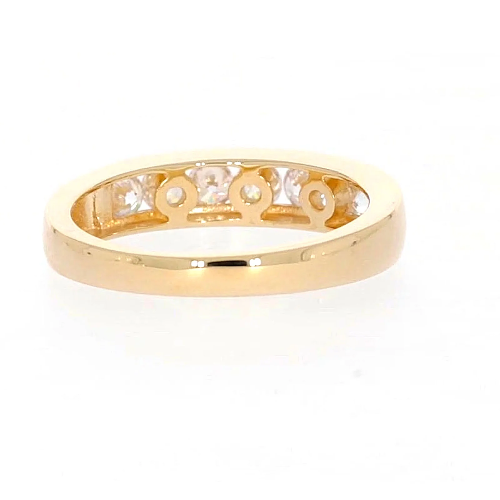 HUSH 9ct Yellow Gold Round Brilliant Cut with 1/2 CARAT tw of Diamond Simulant Ring - Image 42