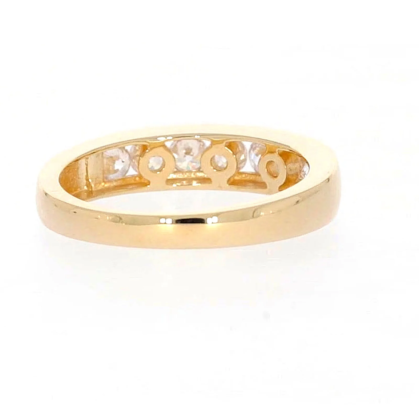 HUSH 9ct Yellow Gold Round Brilliant Cut with 1/2 CARAT tw of Diamond Simulant Ring - Image 43