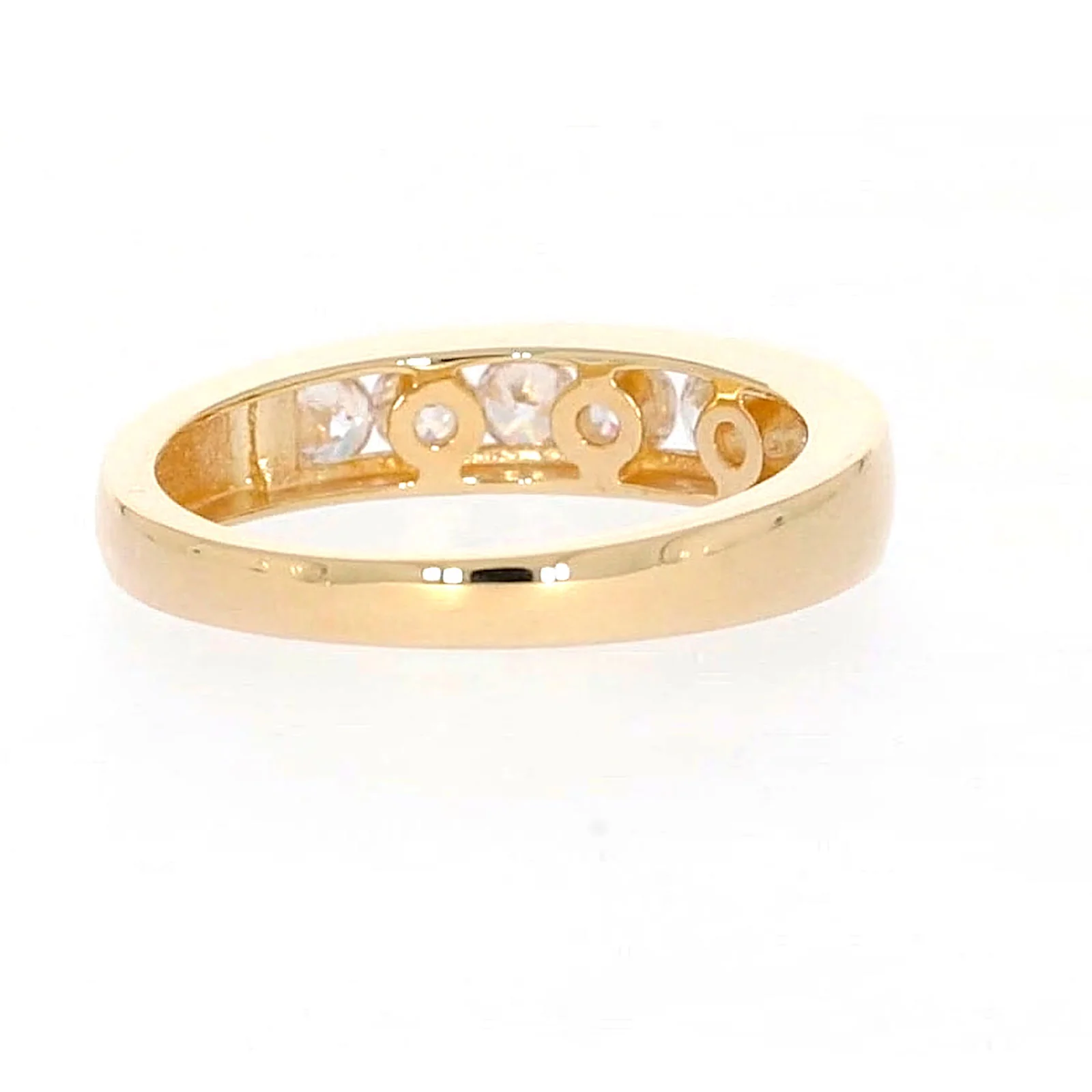 HUSH 9ct Yellow Gold Round Brilliant Cut with 1/2 CARAT tw of Diamond Simulant Ring - Image 44