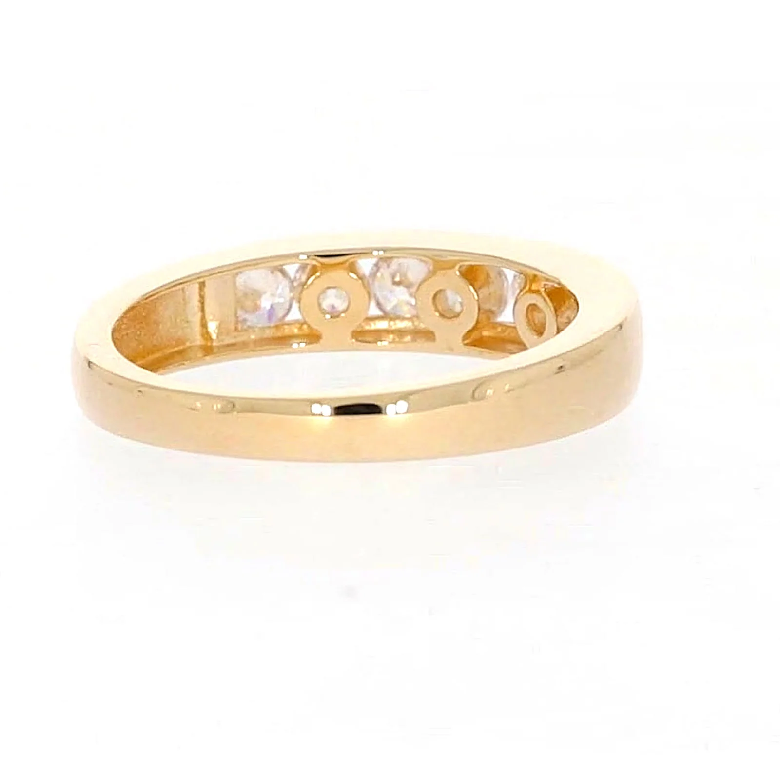HUSH 9ct Yellow Gold Round Brilliant Cut with 1/2 CARAT tw of Diamond Simulant Ring - Image 45