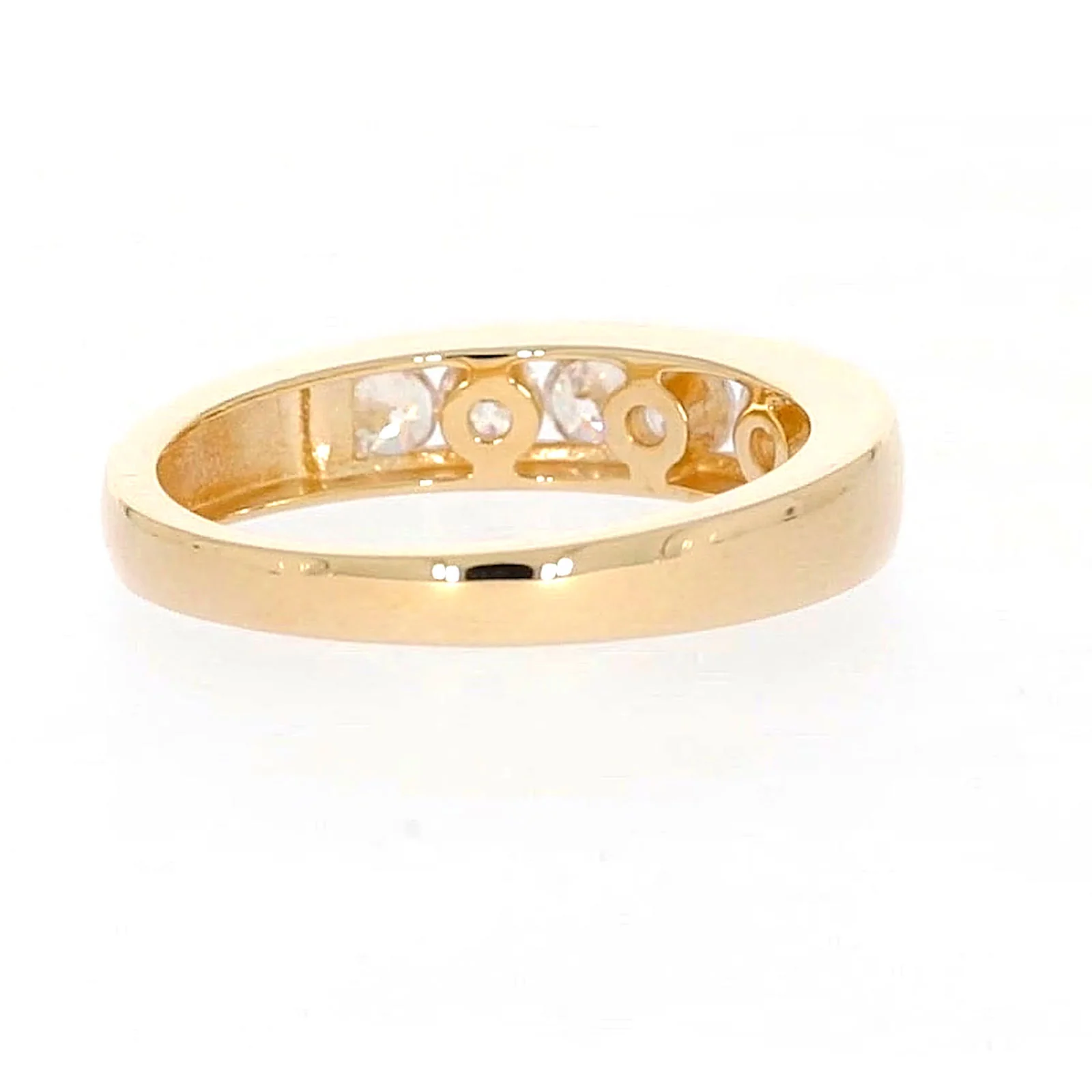 HUSH 9ct Yellow Gold Round Brilliant Cut with 1/2 CARAT tw of Diamond Simulant Ring - Image 46