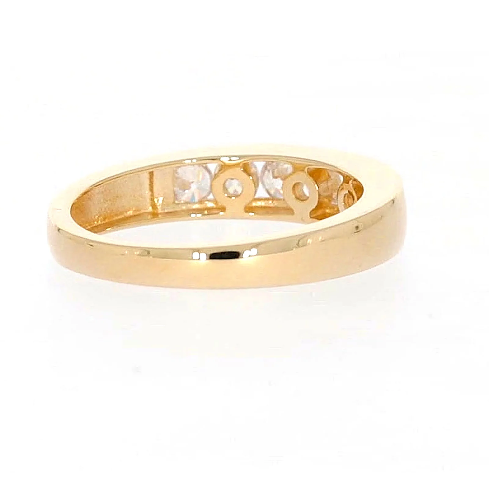 HUSH 9ct Yellow Gold Round Brilliant Cut with 1/2 CARAT tw of Diamond Simulant Ring - Image 47