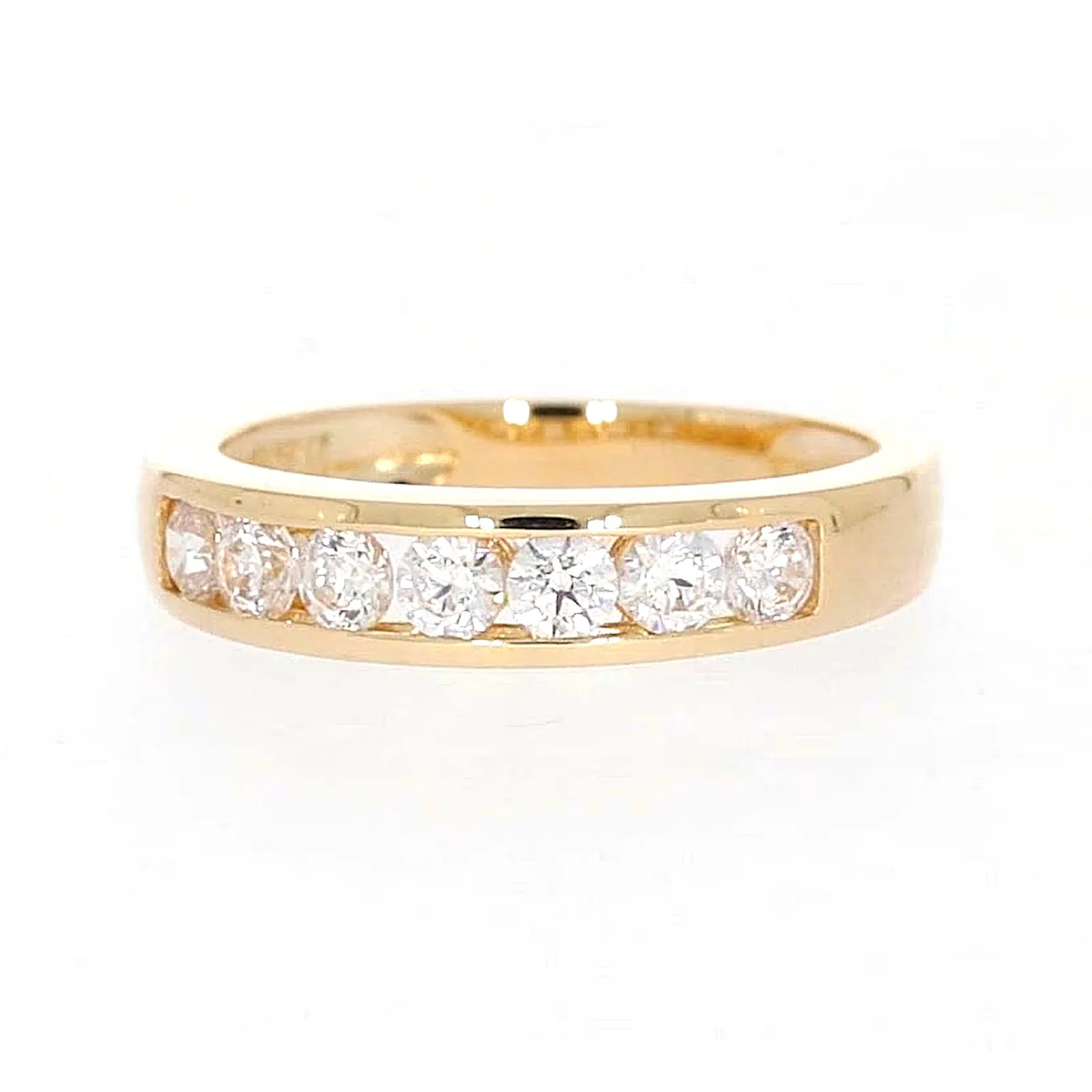 HUSH 9ct Yellow Gold Round Brilliant Cut with 1/2 CARAT tw of Diamond Simulant Ring - Image 5