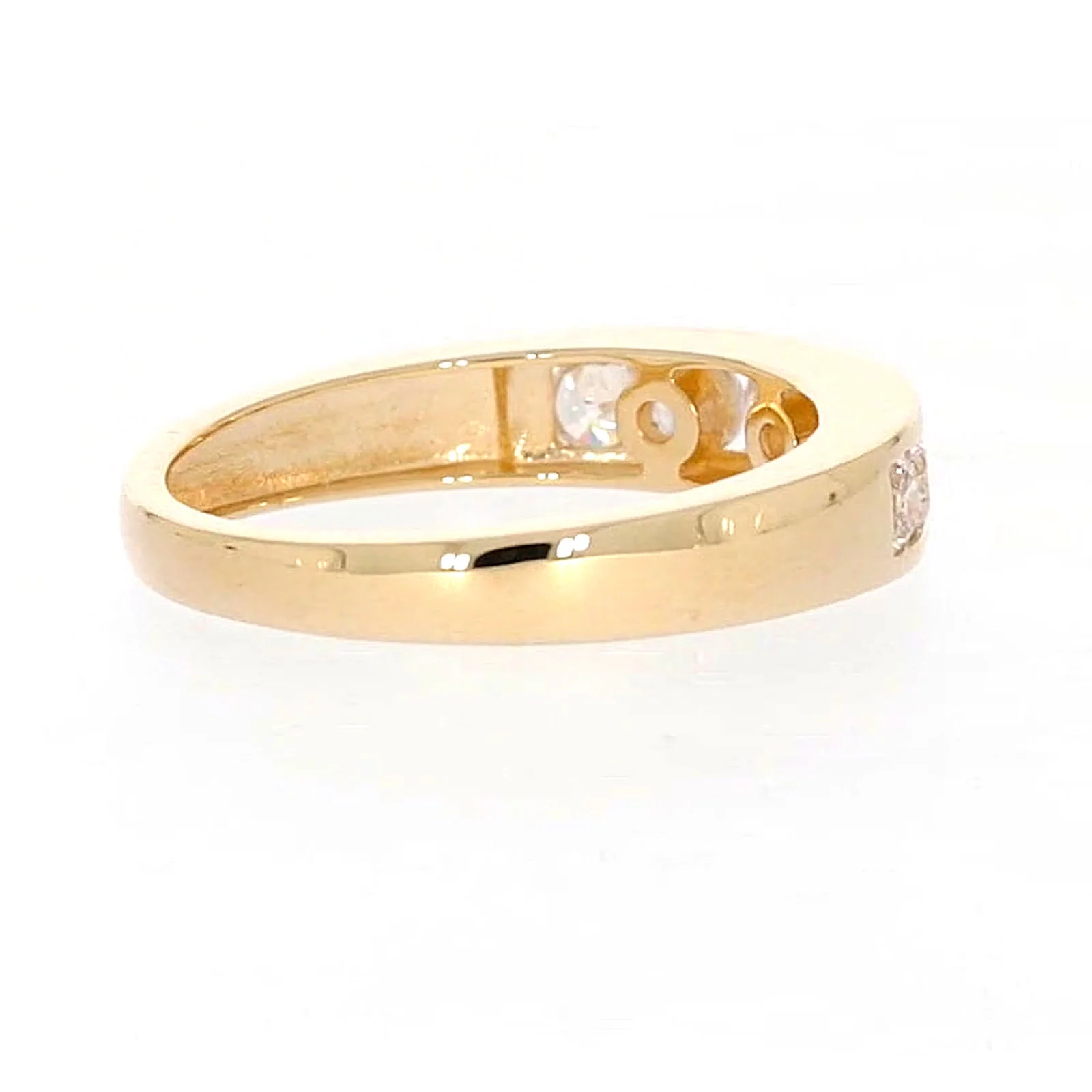HUSH 9ct Yellow Gold Round Brilliant Cut with 1/2 CARAT tw of Diamond Simulant Ring - Image 52